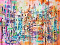 Venezianischer Nachmittag, Gemälde, Acryl auf Leinwand