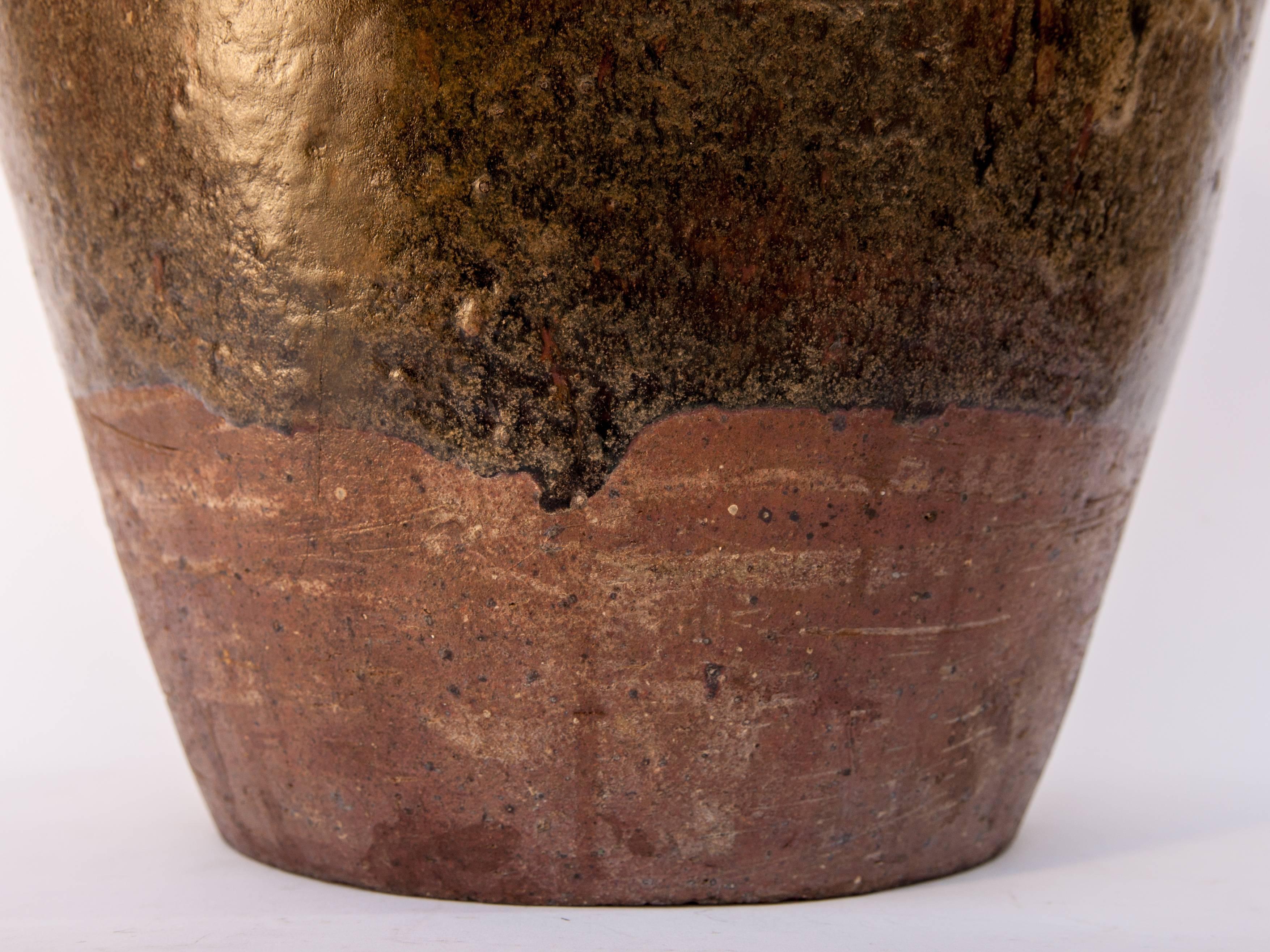 Martaban Ware Steinzeug Vorratsgefäß:: laufende Glasur:: Ming-Dynastie:: gefunden in Laos (Handgefertigt)