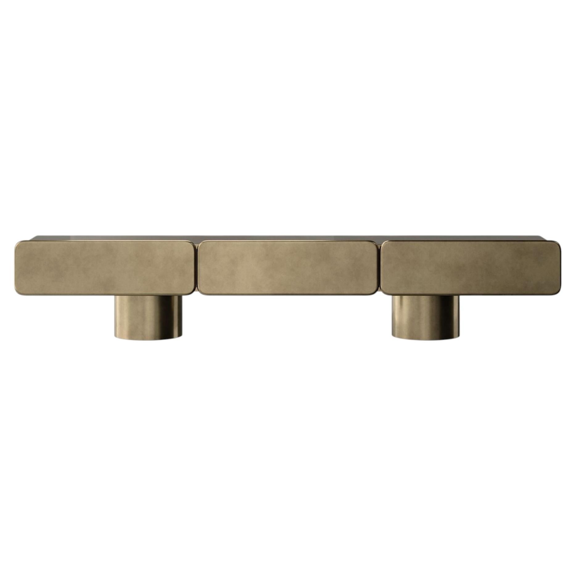 Marte 3 Bronze Low storage unit For Sale