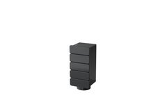 Marte D5 Cinquino High Dresser with 5 Drawers and Black Finish by Ultramobili