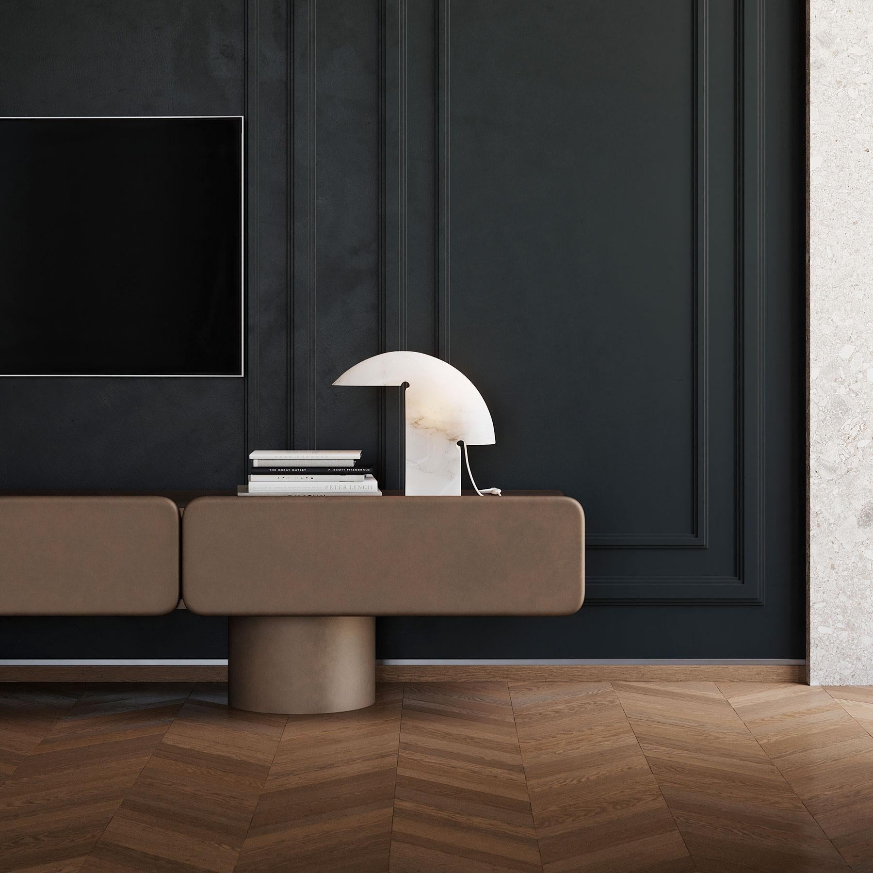 Marte2, Low Sideboard with Two Drawers with Cylinder Legs by Ultramobili For Sale 5