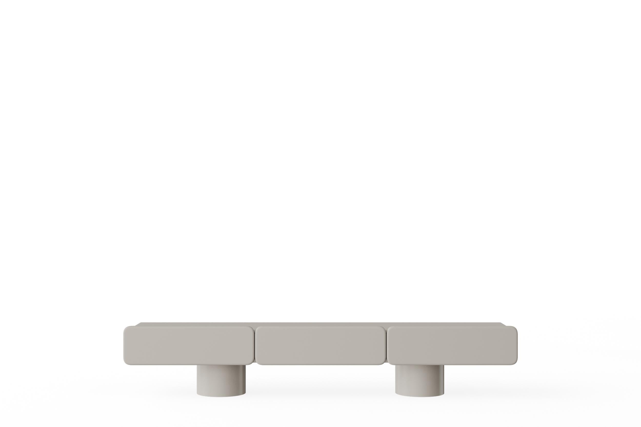 Marte2, Low Sideboard with Two Drawers with Cylinder Legs by Ultramobili In New Condition For Sale In Geneve, CH