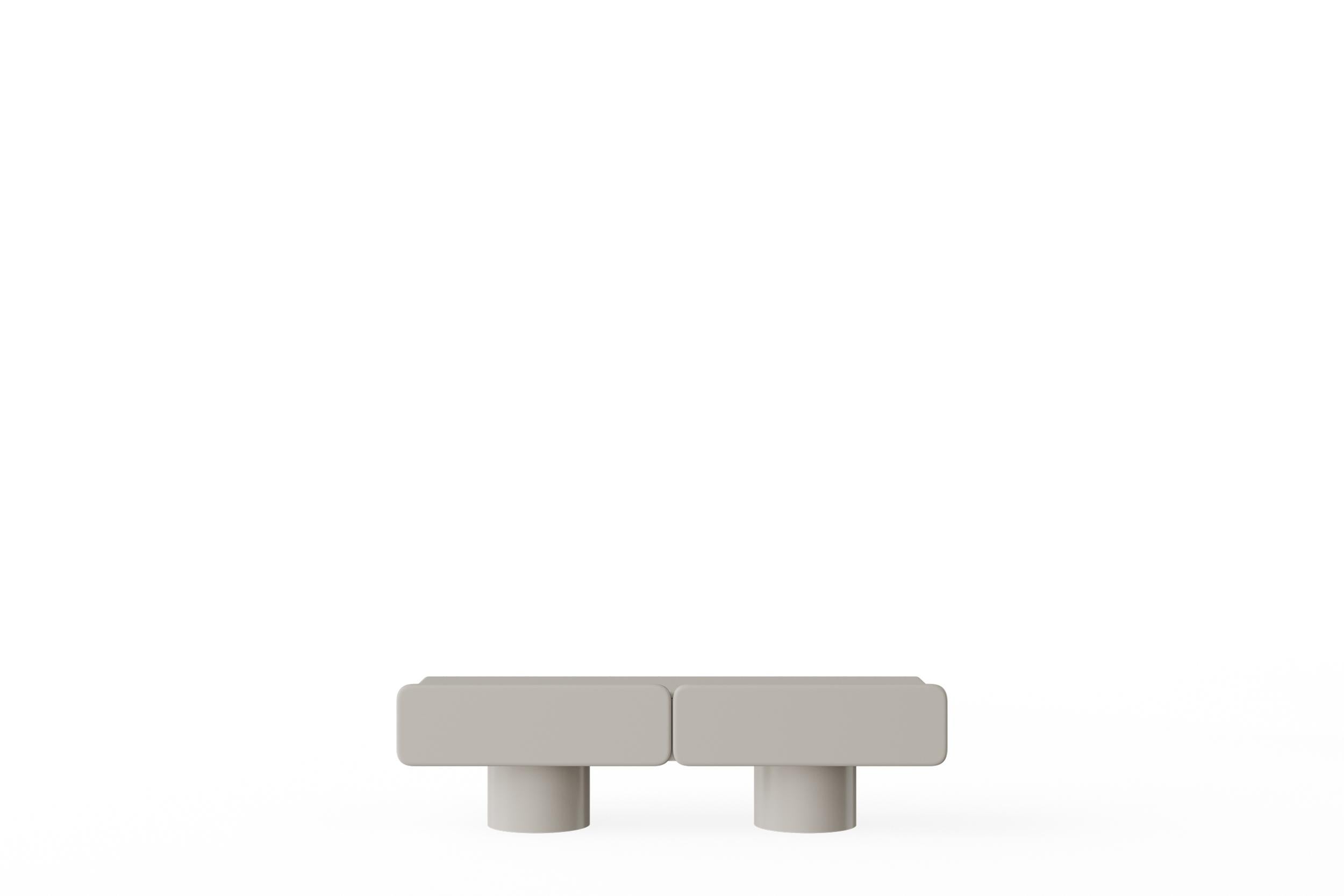 Marte2, Low Sideboard with Two Drawers with Cylinder Legs by Ultramobili For Sale 1