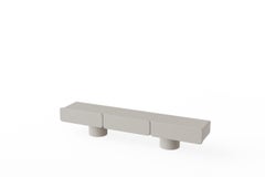 Marte3, Low Sideboard with Three Drawers with and Round Legs by Ultramobili