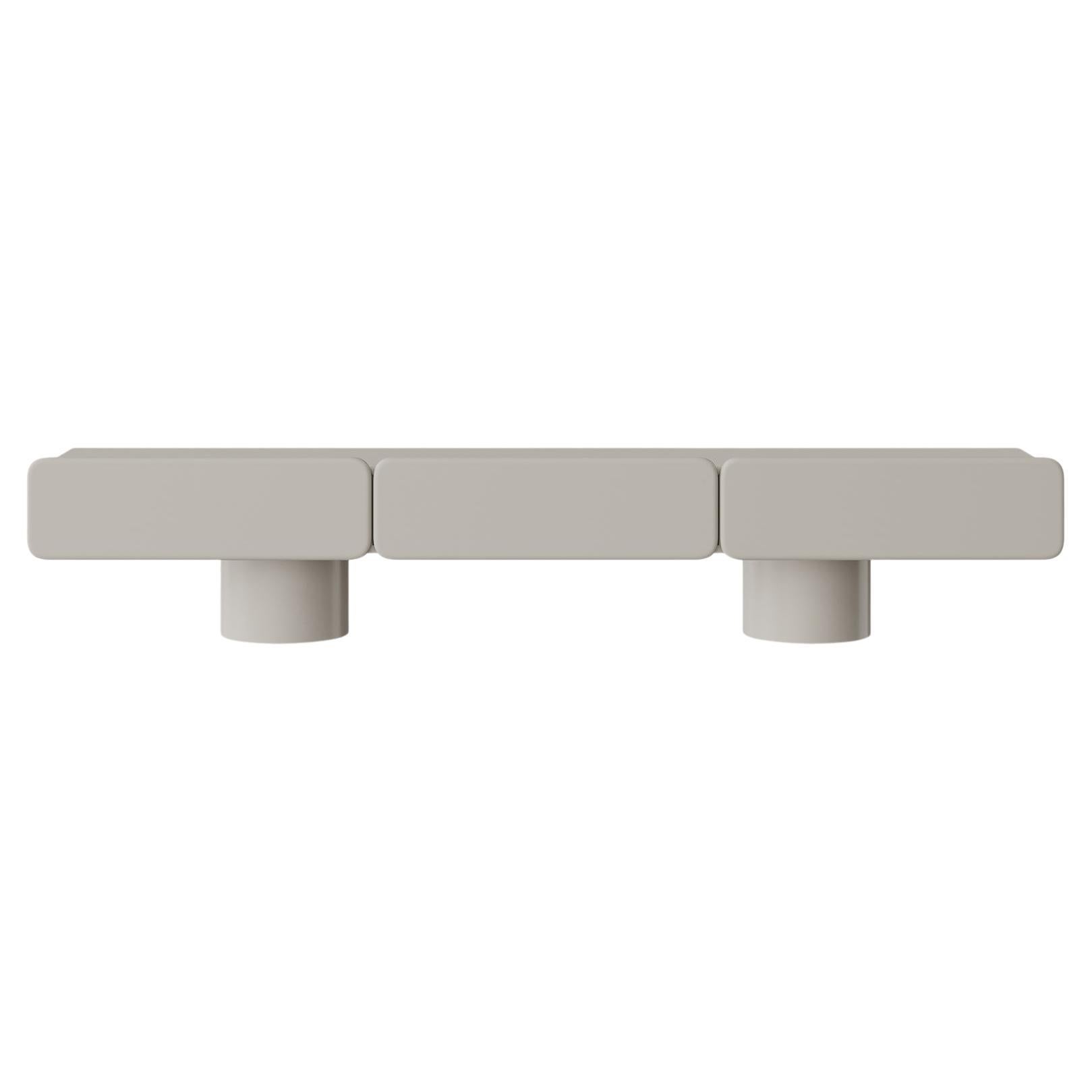 Marte3, Low Sideboard with Three Drawers with and Round Legs by Ultramobili