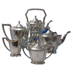 Vintage Martel by International Sterling Silver Tea Set 5pc '#5011'