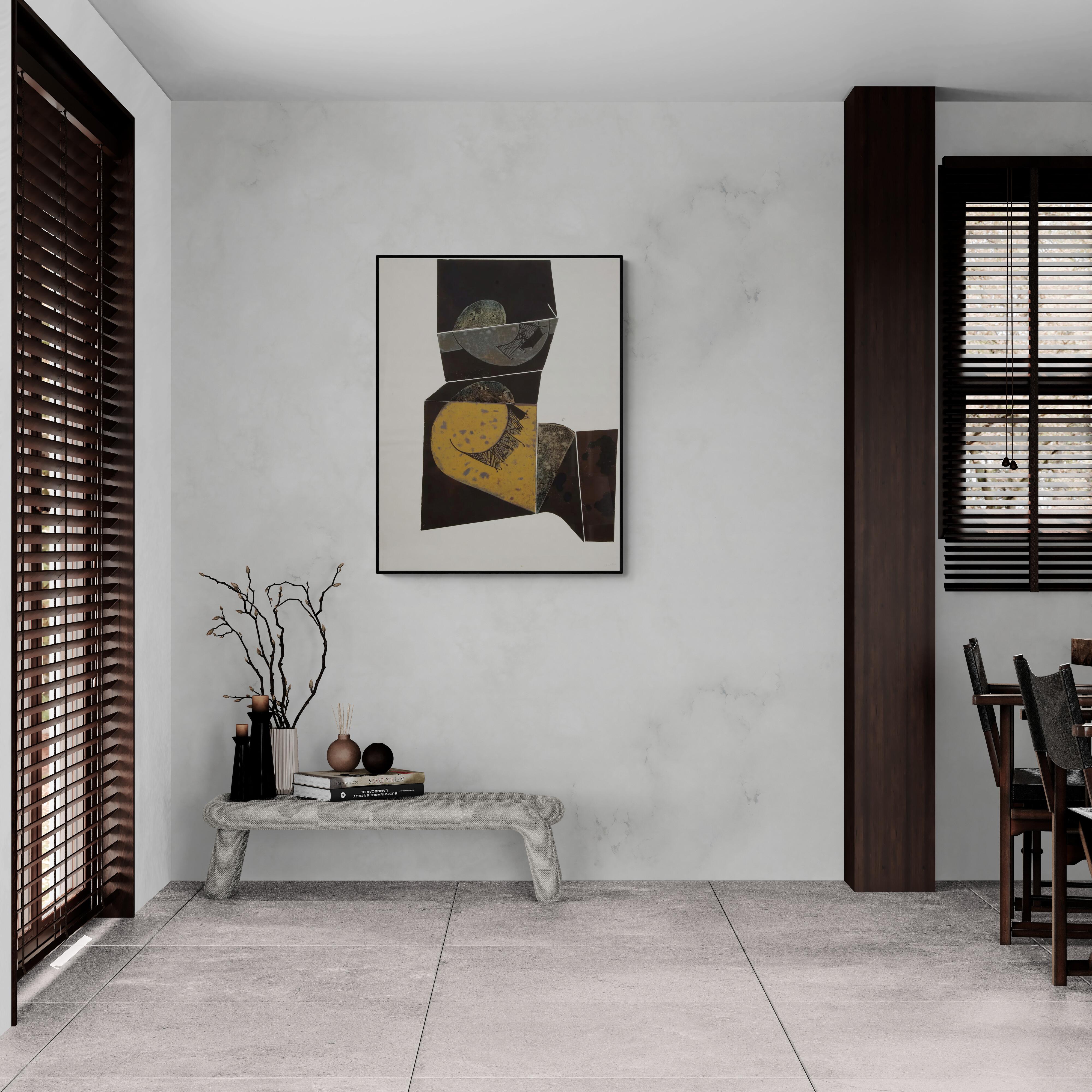 Falter Notierung 1 (Abstrait, Moderne, Noir, Papillon, Relief, 50% de réduction) - Print de Martel Wiegand