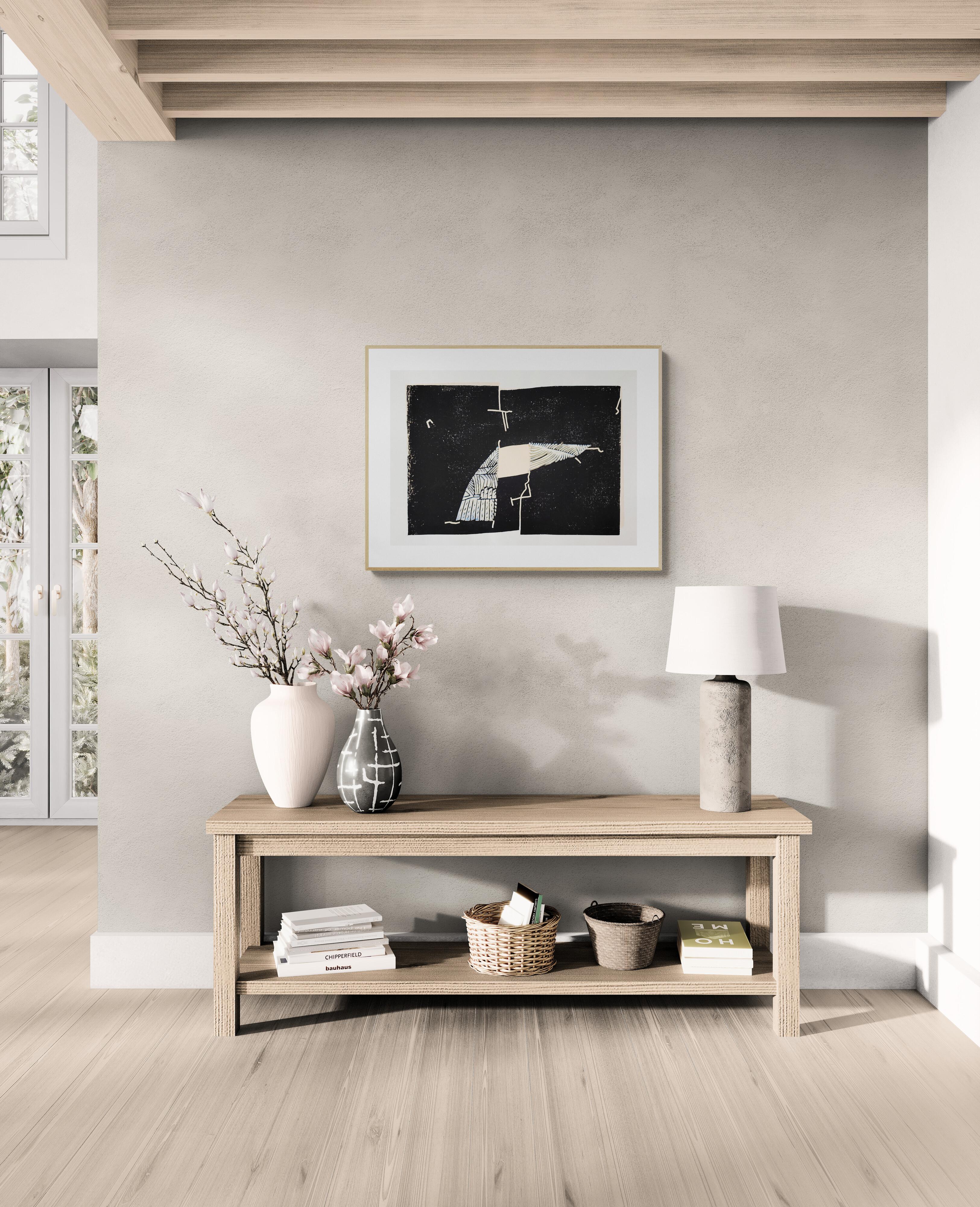 Senza titolo (Astratto, Moderno, Influenza asiatica, Linocut, ~33% OFF - TEMPO LIMITATO) in vendita 1