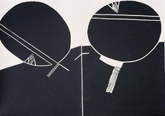 Untitled (Abstract, Modern, Black & White, Linocut, ~33% OFF - LIMITED TIME)
