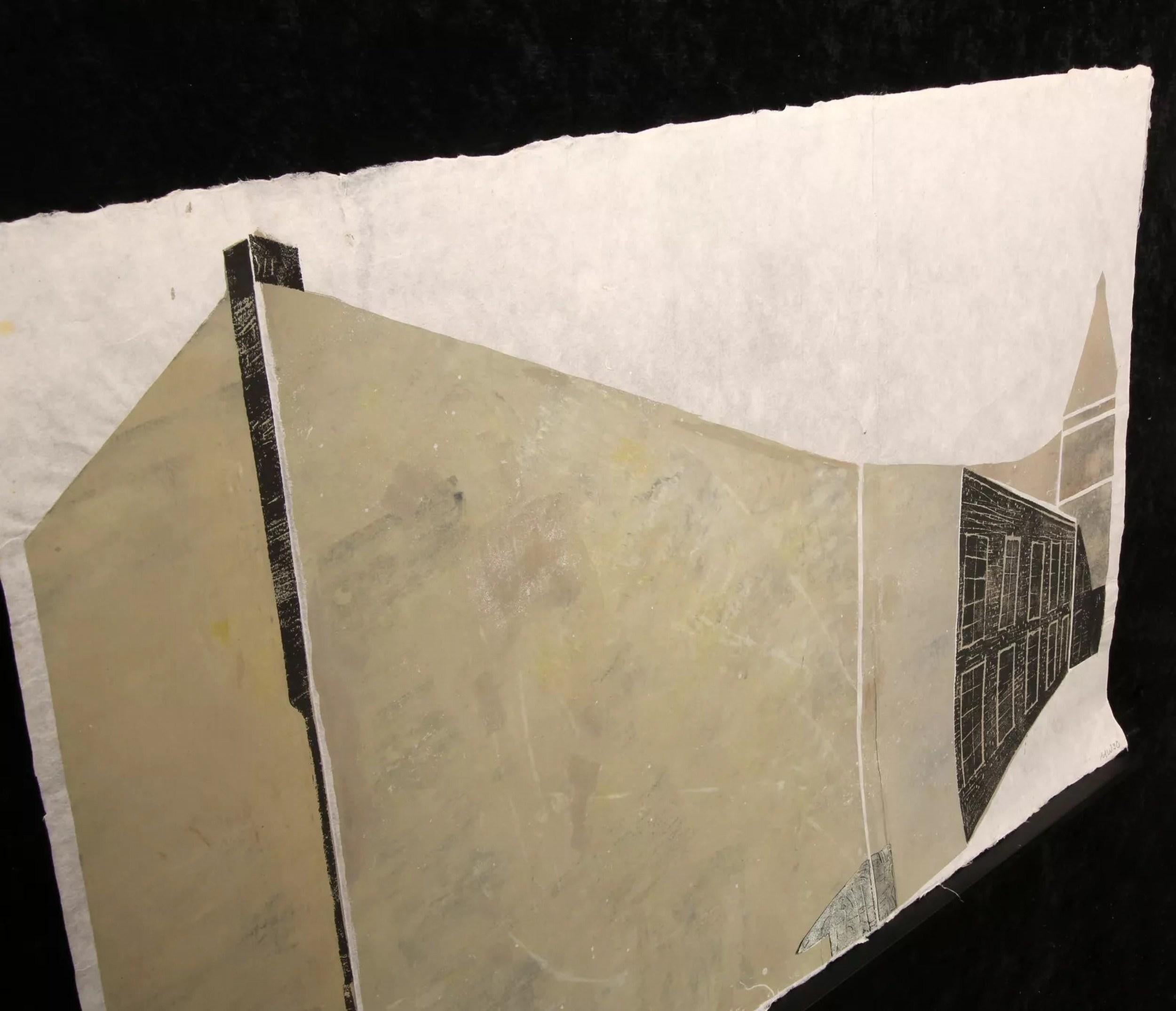Untitled (Architectural Abstract, Modern, Beige, Brown, ~33% OFF - LIMITED TIME) For Sale 2