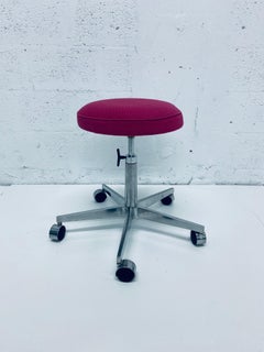 Martela Oy of Finland Adjustable Height Task Stool on Casters for ICF