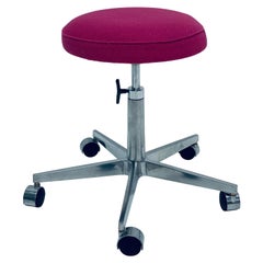 Martela Oy of Finland Adjustable Height Task Stool on Casters for ICF