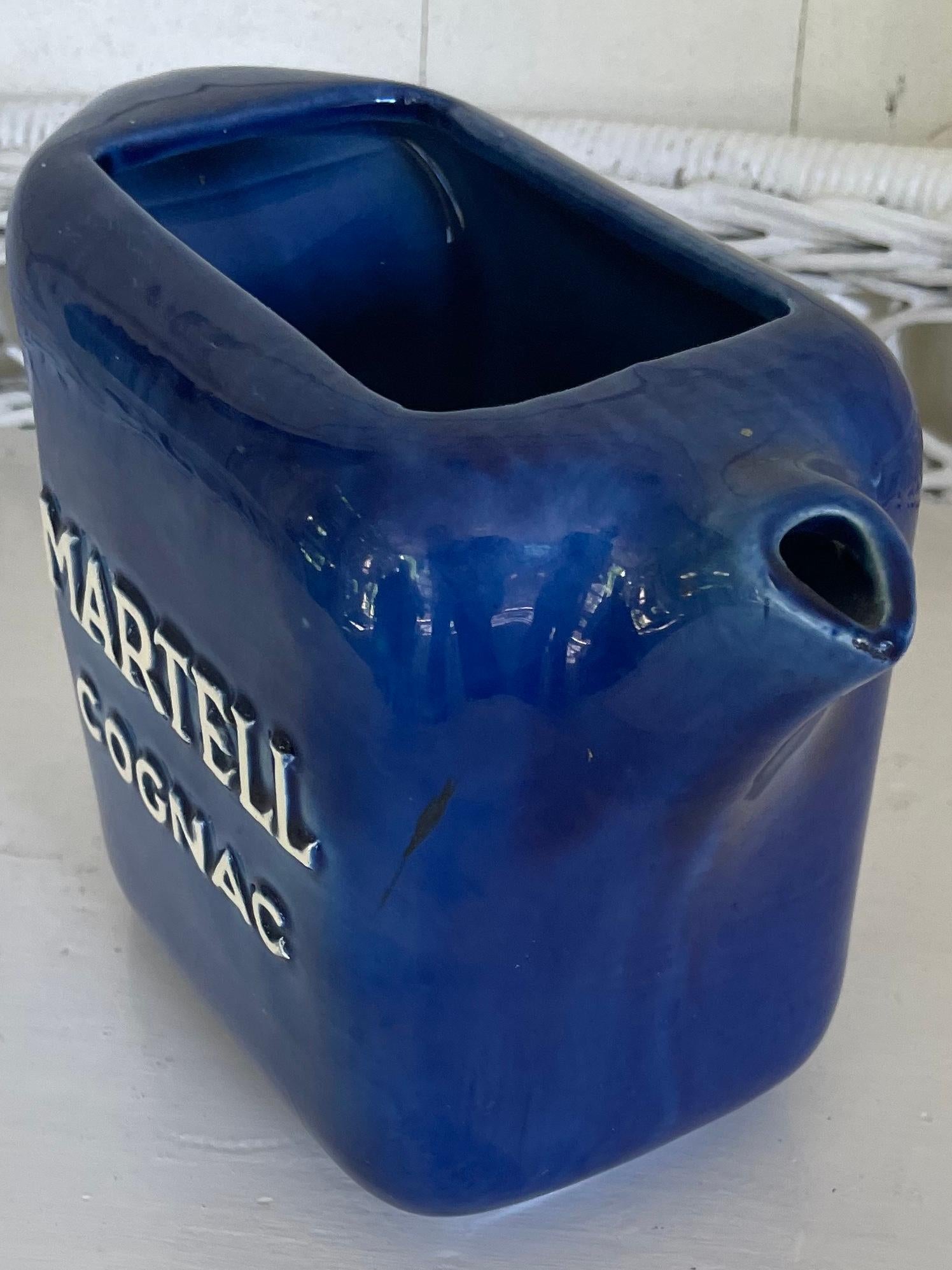 Martell Cognac Blue Pitcher In Good Condition In New York, NY