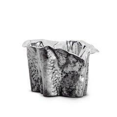 Martellato – Elevated Metal Champagne Cooler with Polished Silver Finish