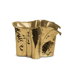 Martellato, Gold Luxurious Champagne Cooler; Champagne Chiller; Wine Bucket