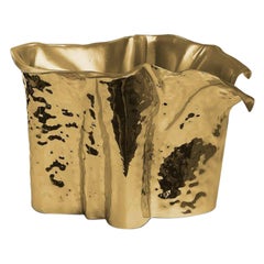 Martellato, Gold Luxurious Champagne Cooler; Champagne Chiller; Wine Bucket