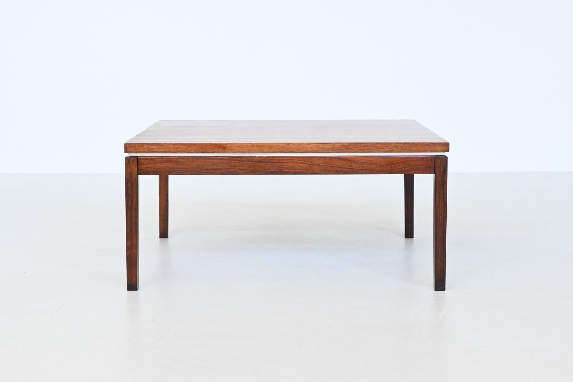Mid-Century Modern Marten Franckena coffee table rosewood Fristho The Netherlands 1960 For Sale