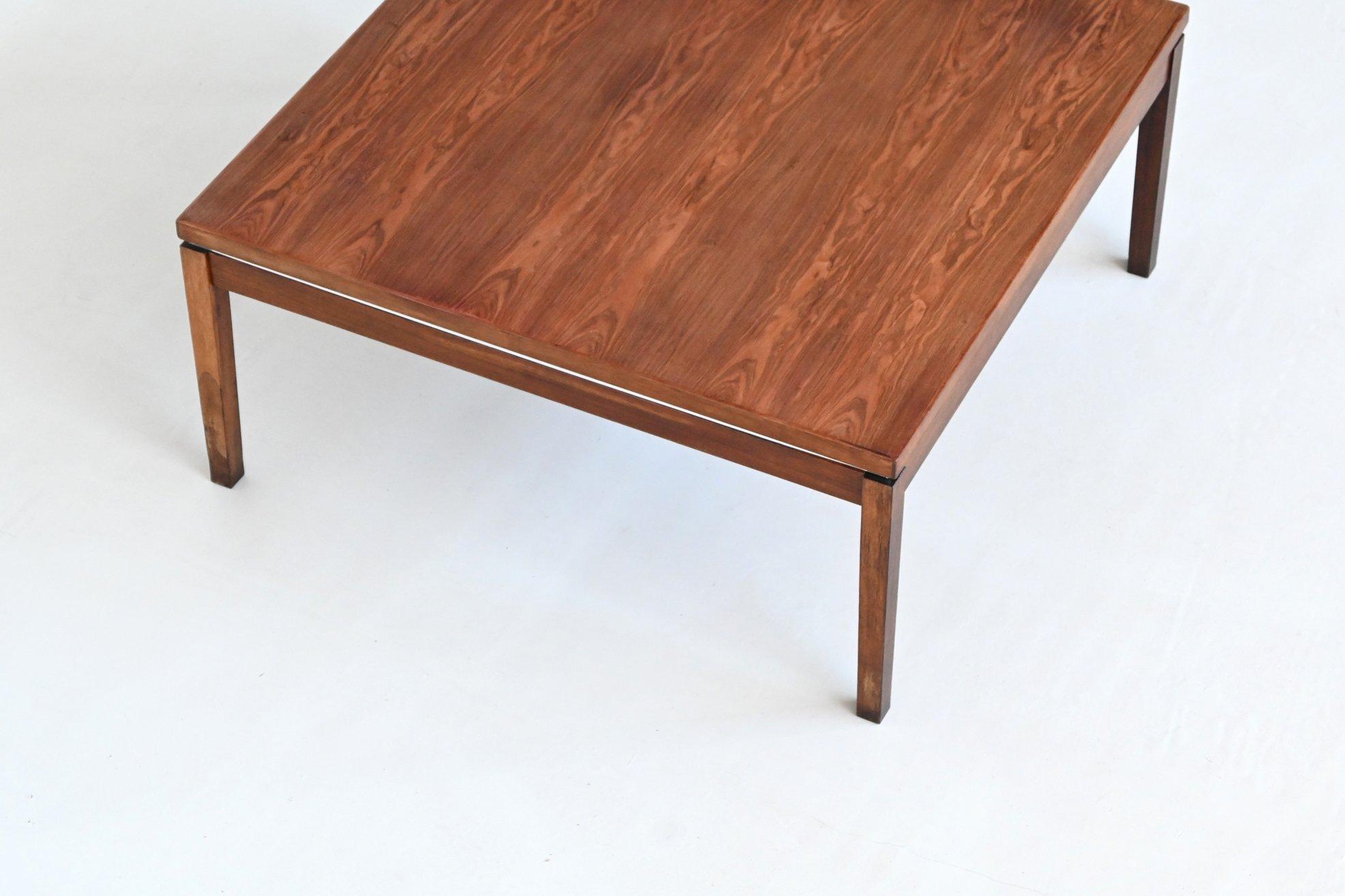 Aluminum Marten Franckena coffee table rosewood Fristho The Netherlands 1960 For Sale