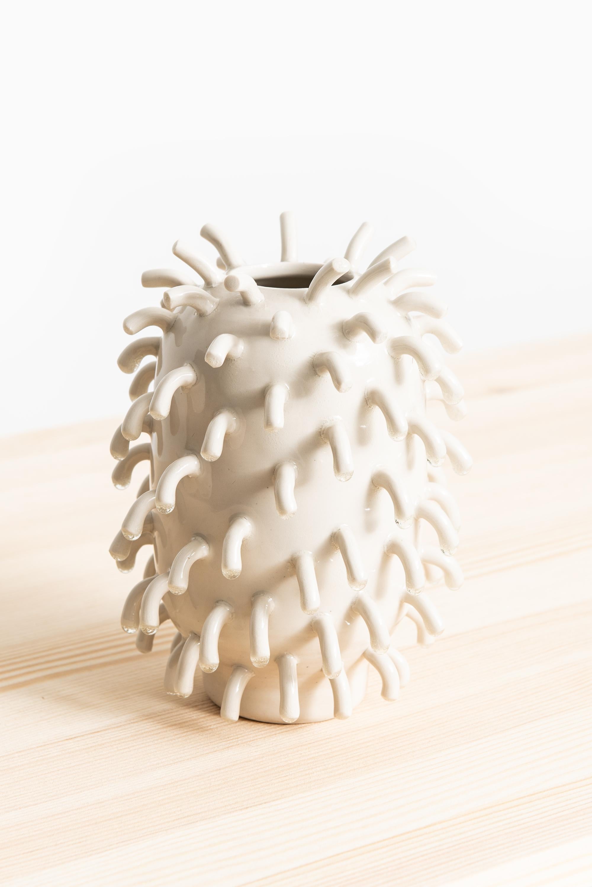 Scandinavian Modern Mårten Medbo Ceramic Vase Model Hairy For Sale