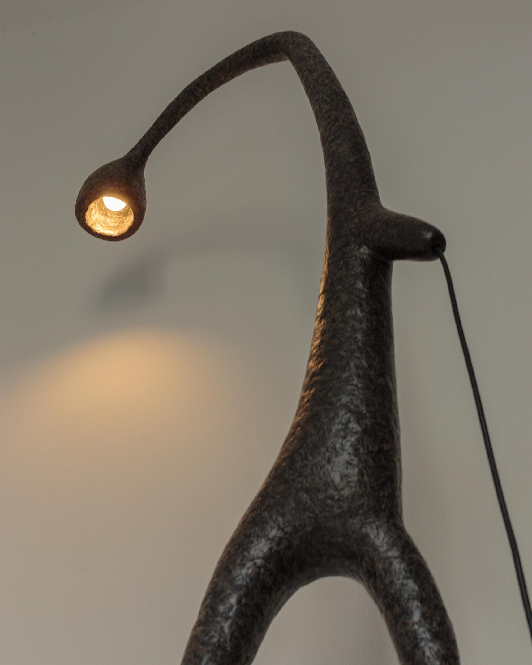 MARTESANA Contemporary Floor Lamp Black, Limited edition, Organic Bionic For Sale 11