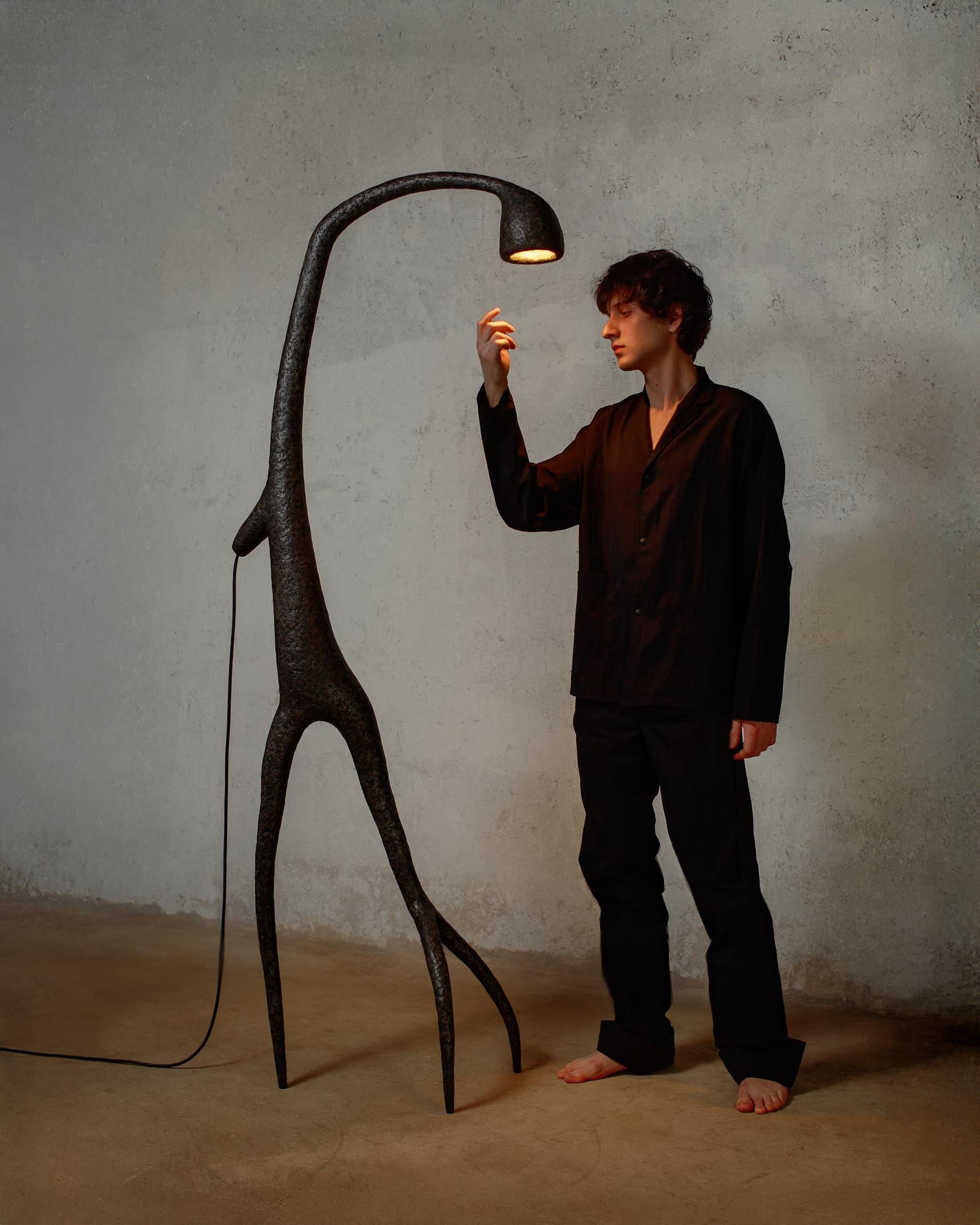 MARTESANA Contemporary Floor Lamp Black, Limited edition, Organic Bionic

floor lamp MARTESANA

Materials: Recycled waste paper, metal frame, decorative and protective coating
Base: E27
Dimensions: 32 (D) x 62 (W) x 197 (H) cm
Edition: Unique