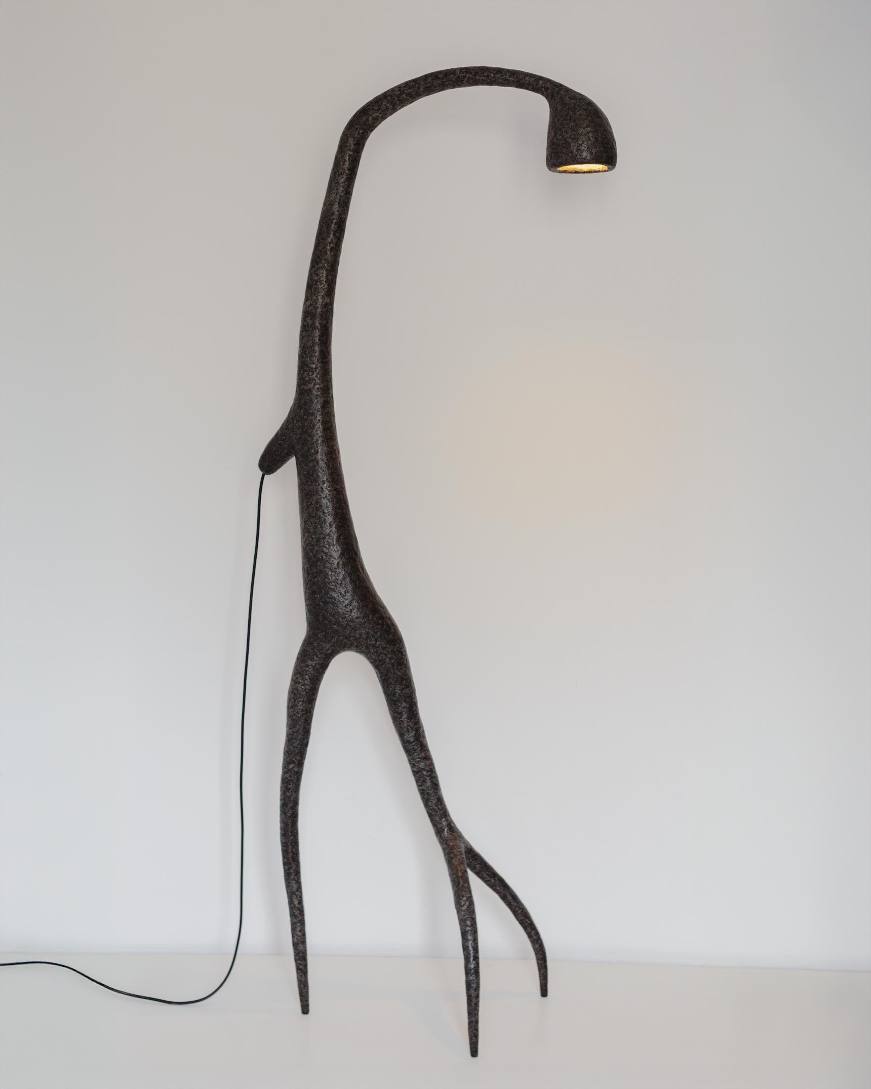 MARTESANA Contemporary Floor Lamp Black, Limited edition, Organic Bionic For Sale 1
