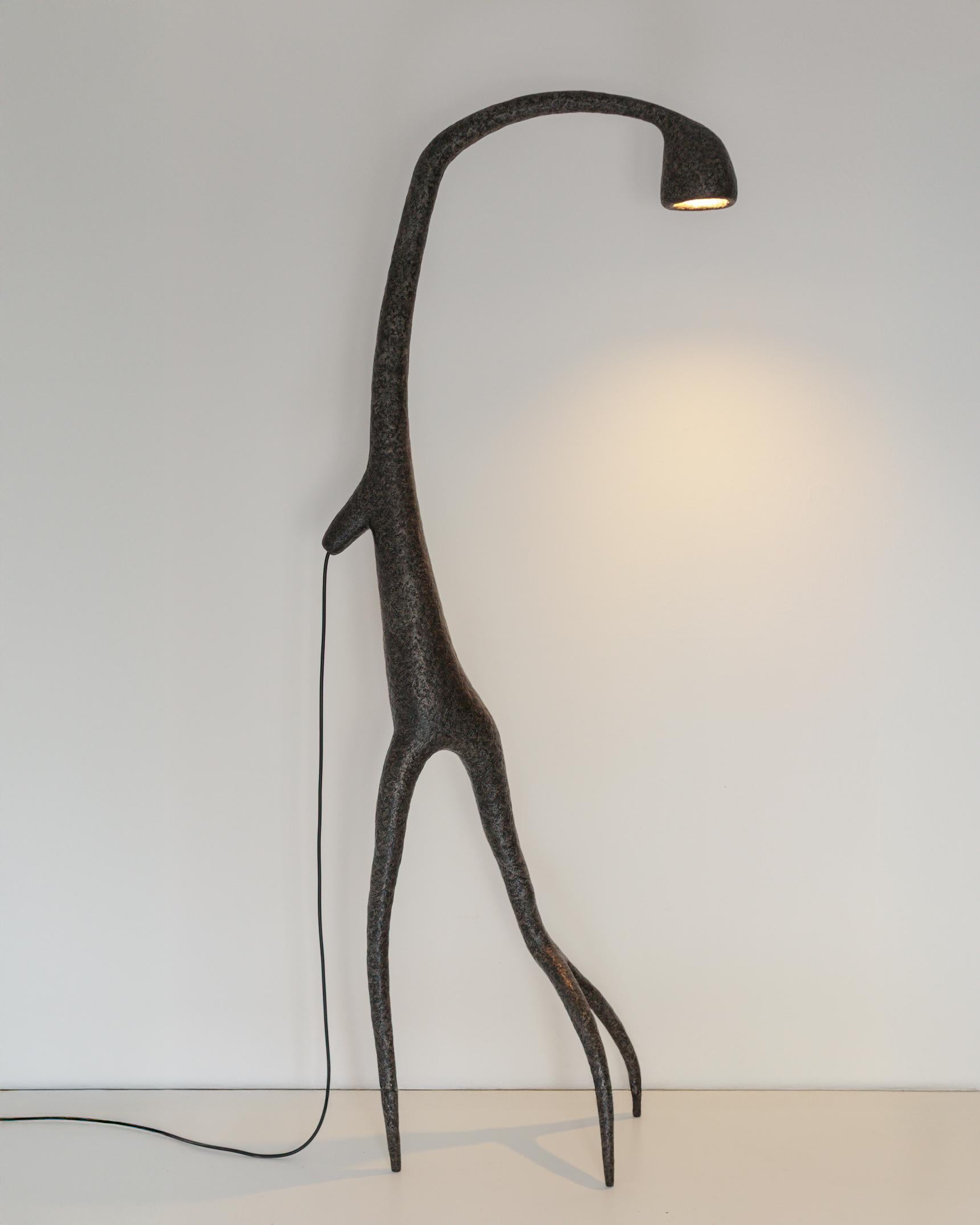 MARTESANA Contemporary Floor Lamp Black, Limited edition, Organic Bionic For Sale 2