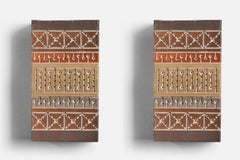 Martha and Beaumont Mood, Wall Lights, Painted Ceramic, USA, 1970s