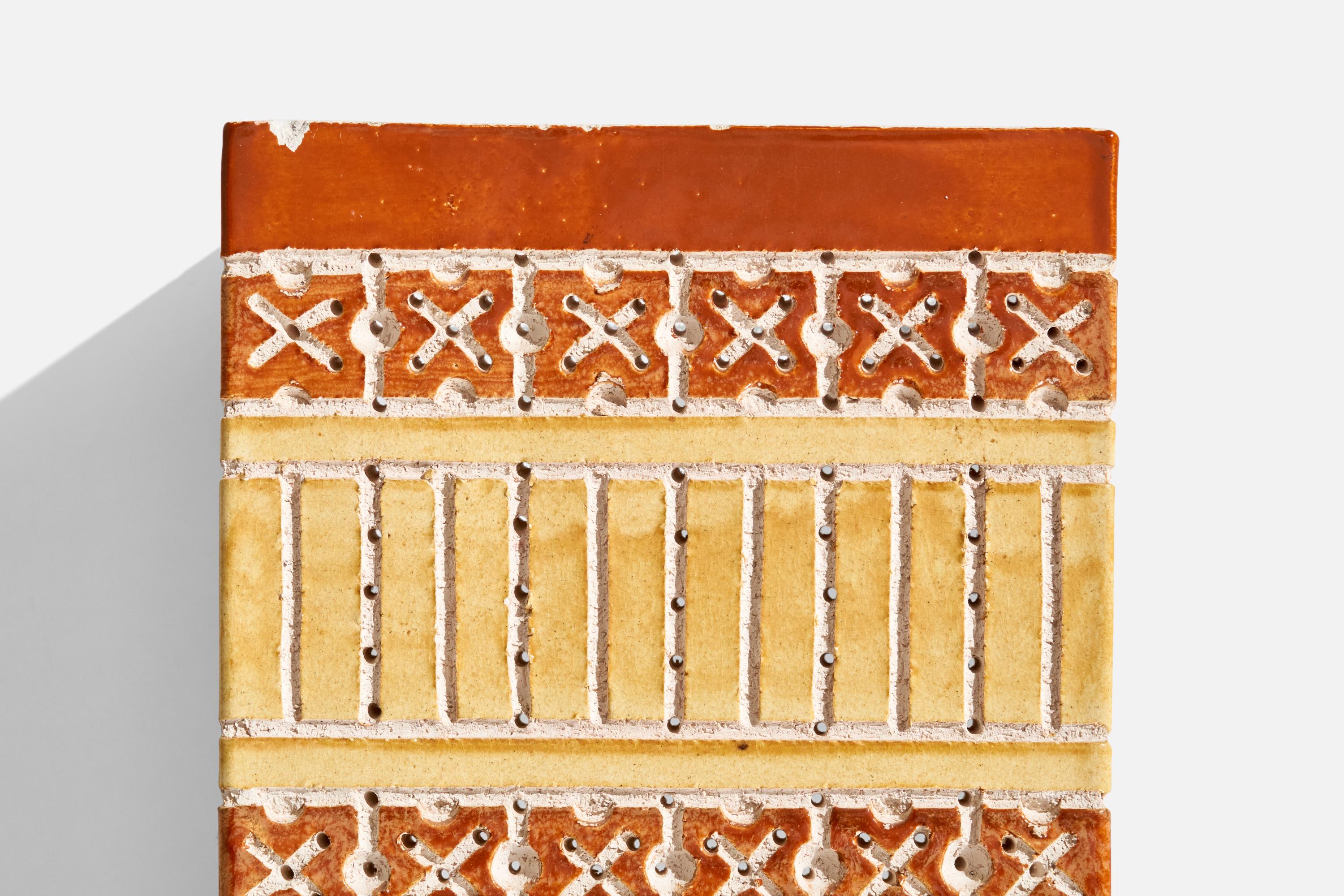 Martha and Beaumont Mood, Wall Lights, Painted Ceramic, USA, 1970s For Sale 2