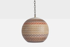 Martha & Beaumont Mood, Pendant Light, Ceramic, USA, 1970s