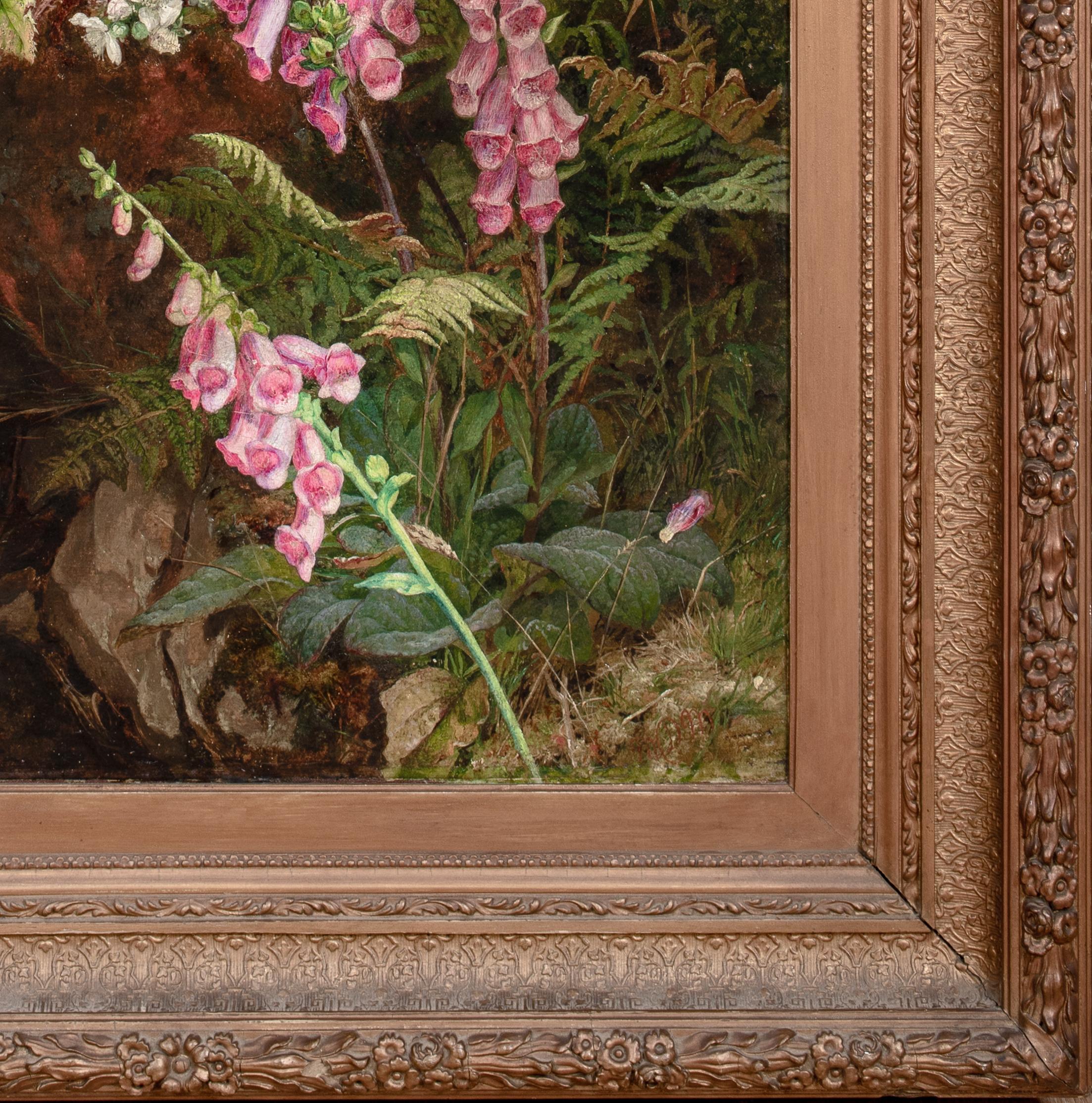 Nature morte de digitales et de fougères, 19e siècle

de MARTHA DARLEY MUTRIE (1824-1885) vendue à 75 000 dollars

Grande nature morte anglaise du 19e siècle, étude de digitales et de frets près des rochers, huile sur toile marouflée sur panneau par