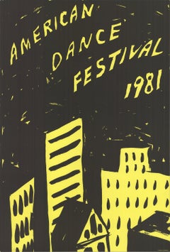 Retro Martha Diamond 'American Dance Festival 1981' 1981- Lithograph- Signed