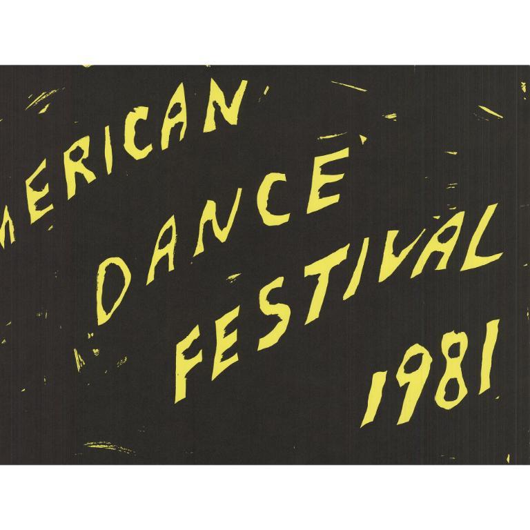 Martha Diamond 'American Dance Festival' 1981- Lithograph For Sale 3
