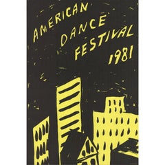 Martha Diamond 'American Dance Festival' 1981- Lithograph