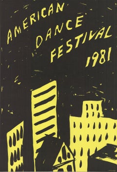 Martha Diamond 'American Dance Festival' 1981- Lithograph