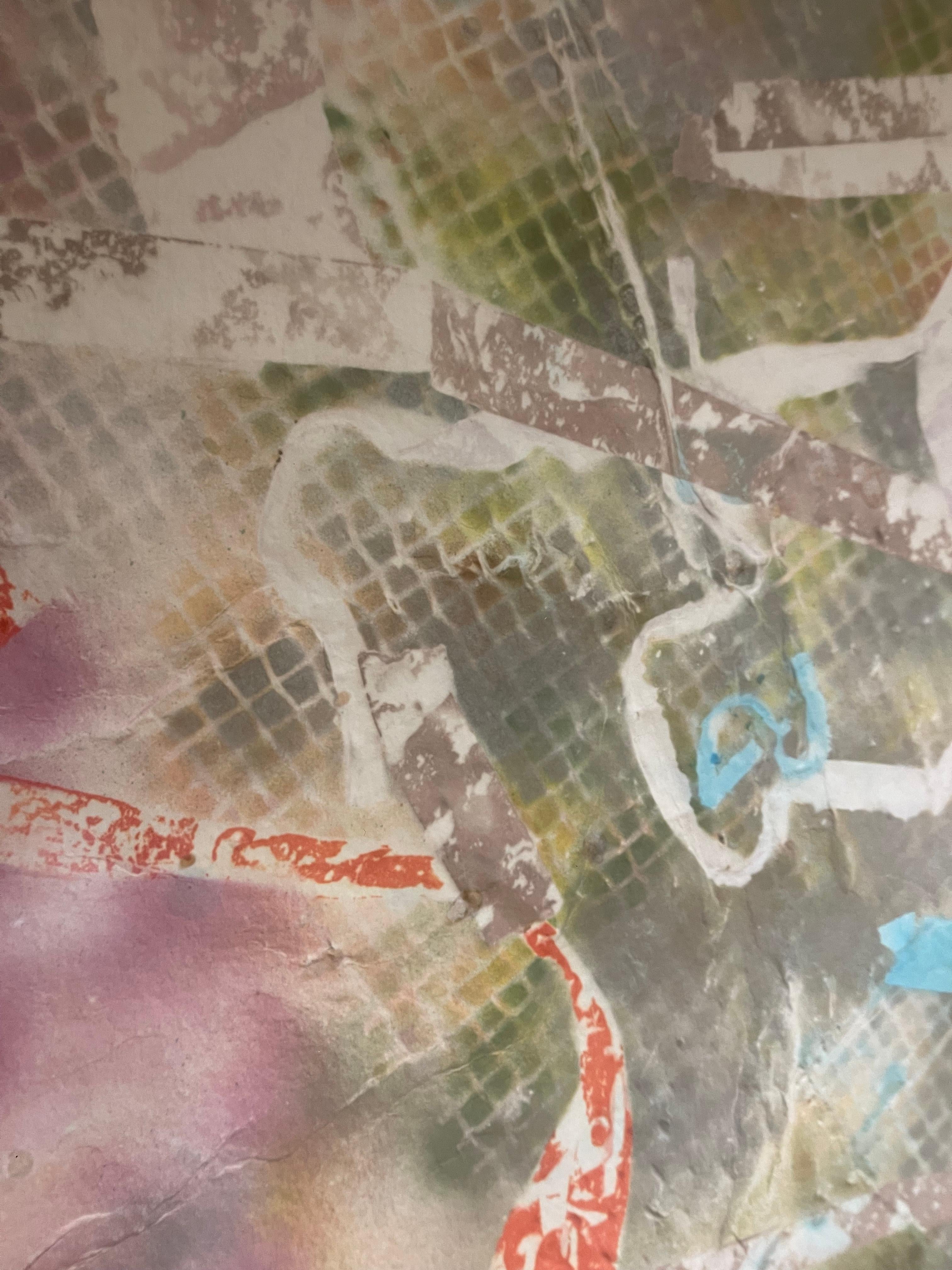 Contemporary Multi Color Abstract Painting auf handgeschöpftem Papier von Martha Holden im Angebot 3