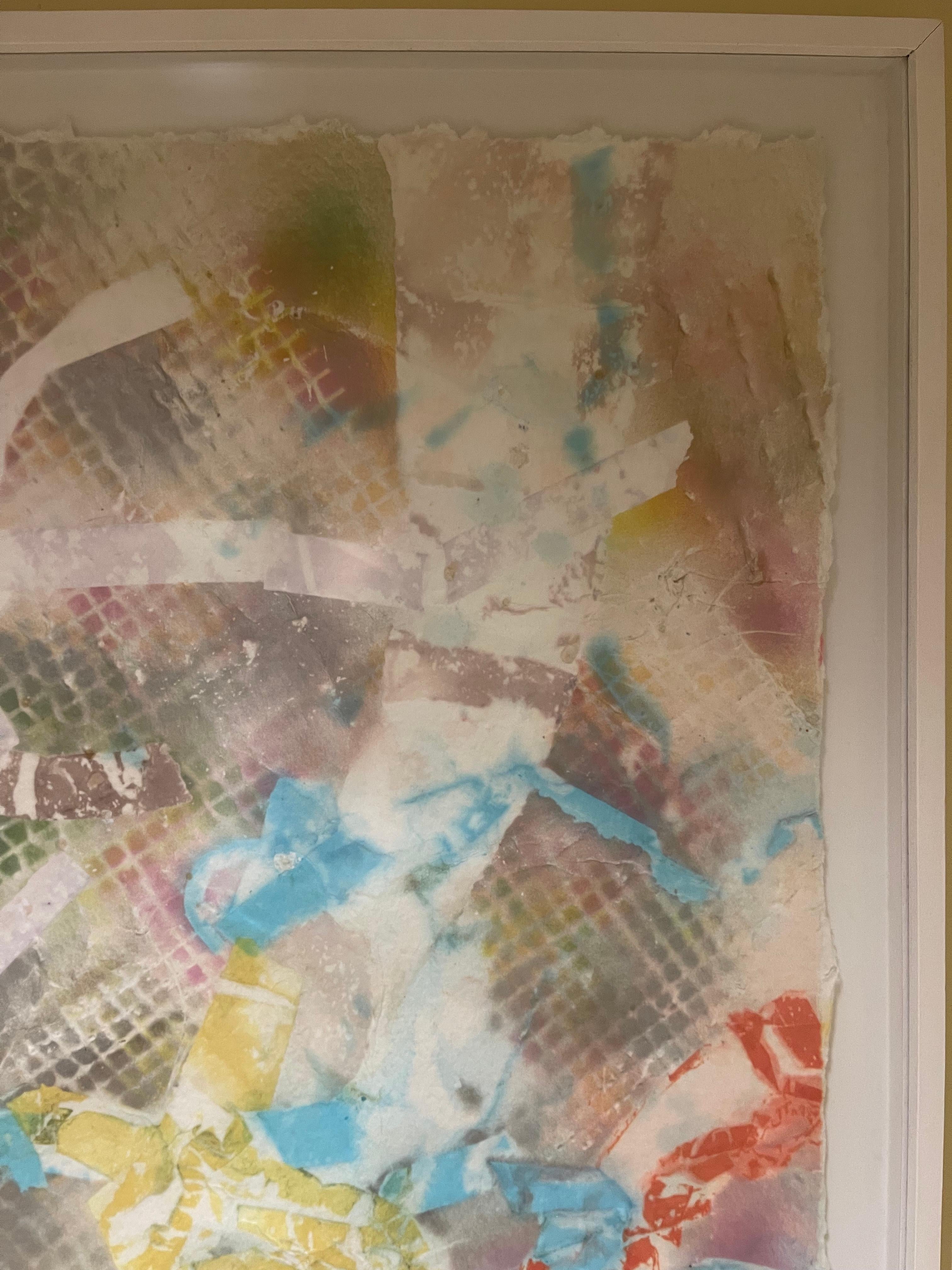 Contemporary Multi Color Abstract Painting auf handgeschöpftem Papier von Martha Holden im Angebot 4