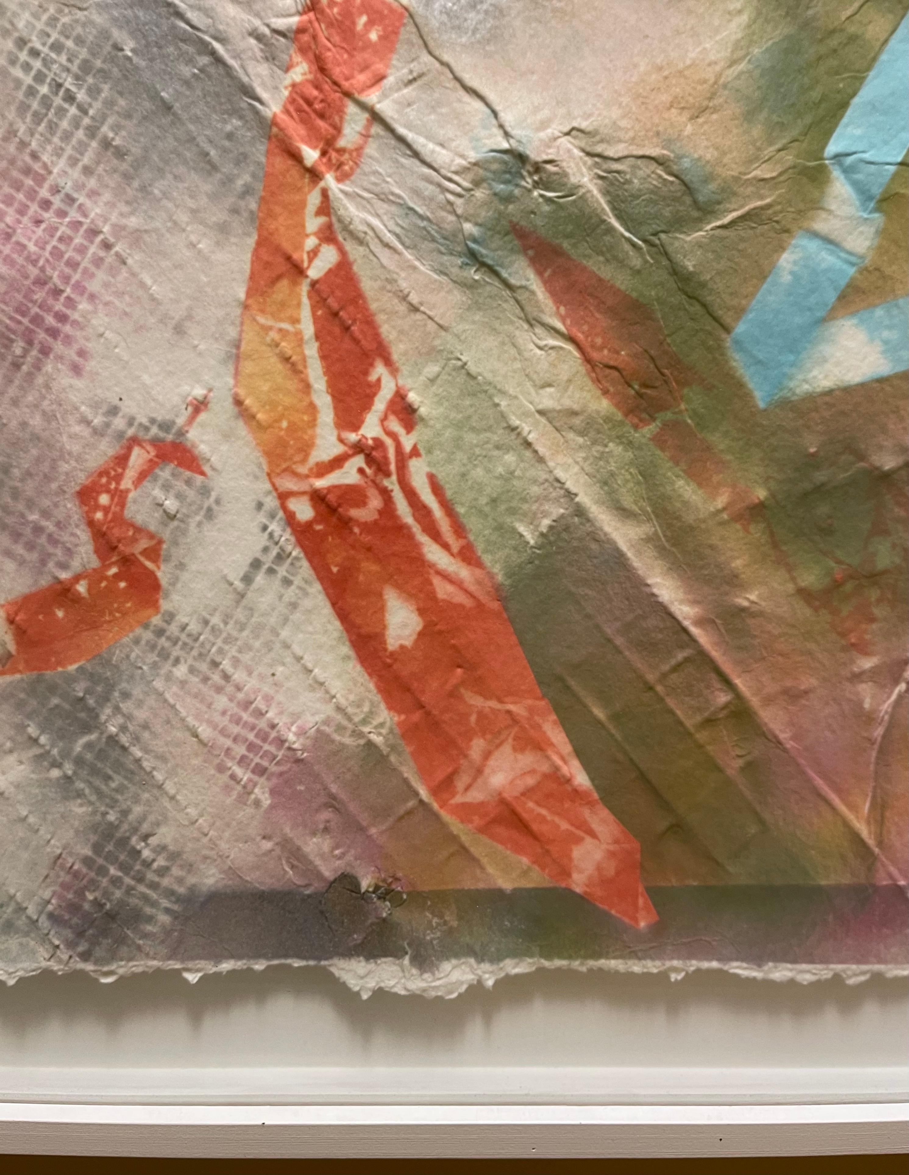 Contemporary Multi Color Abstract Painting auf handgeschöpftem Papier von Martha Holden im Angebot 7