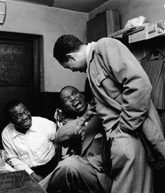 Louis Armstrong entre bastidores con Earl Hines y Billy Eckstine, Nueva York, 1950