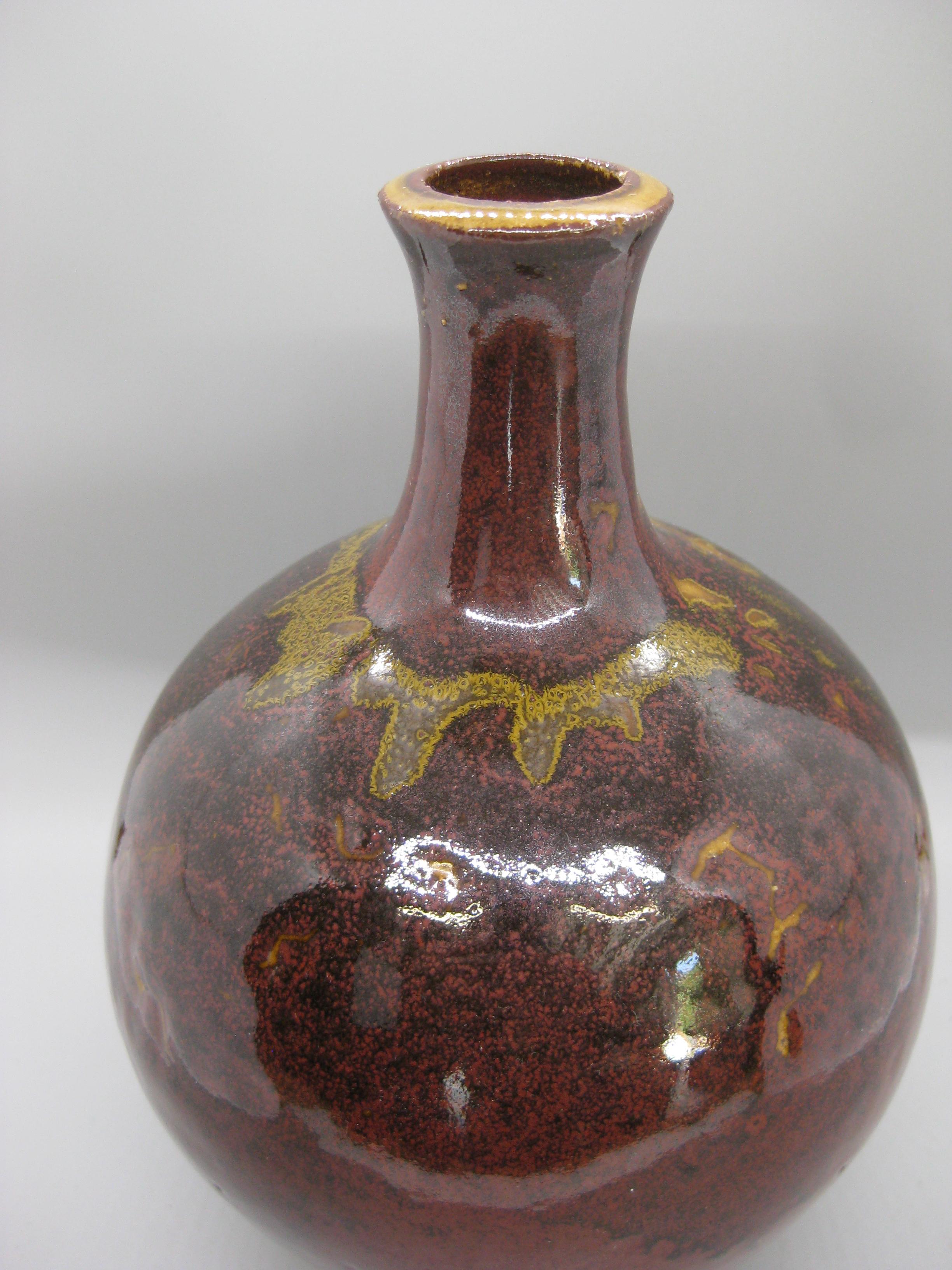 Martha Longenecker San Diego California Studio Pottery Vaso con smalto salino in vendita 5