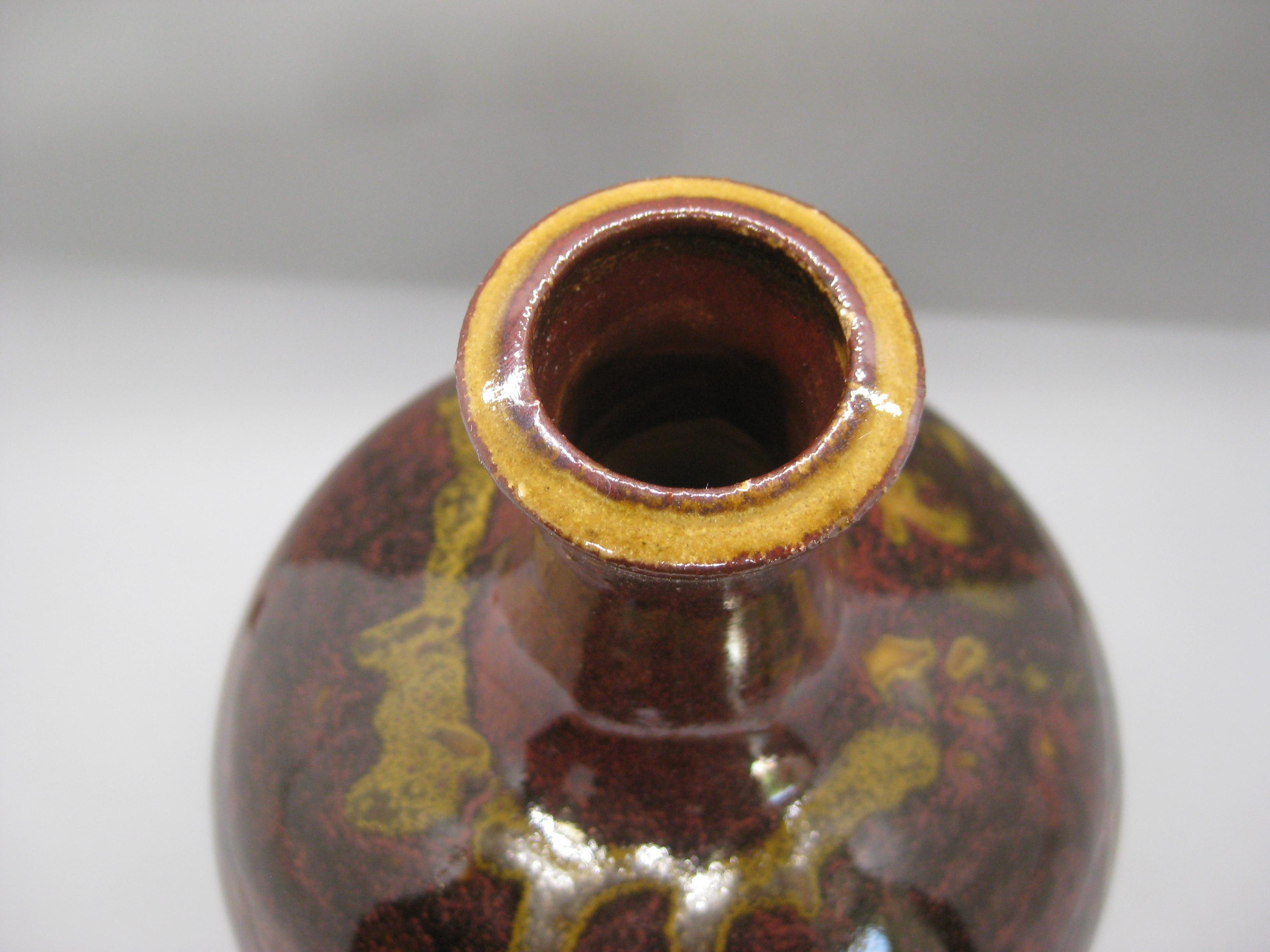 Martha Longenecker San Diego California Studio Pottery Vaso con smalto salino in vendita 7