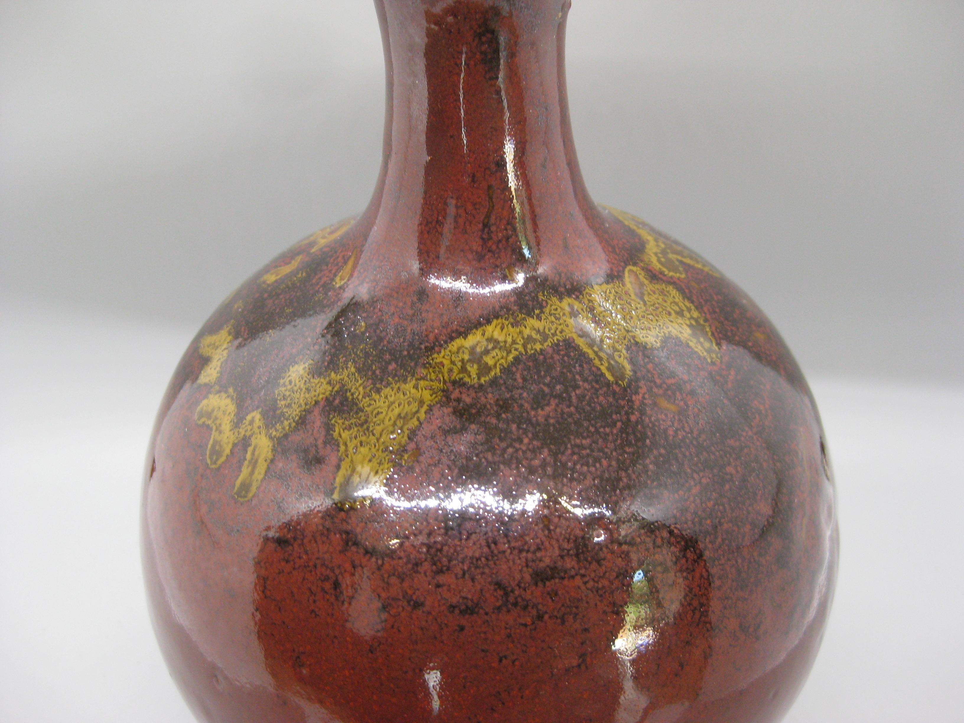 Martha Longenecker San Diego California Studio Pottery Vaso con smalto salino in vendita 11