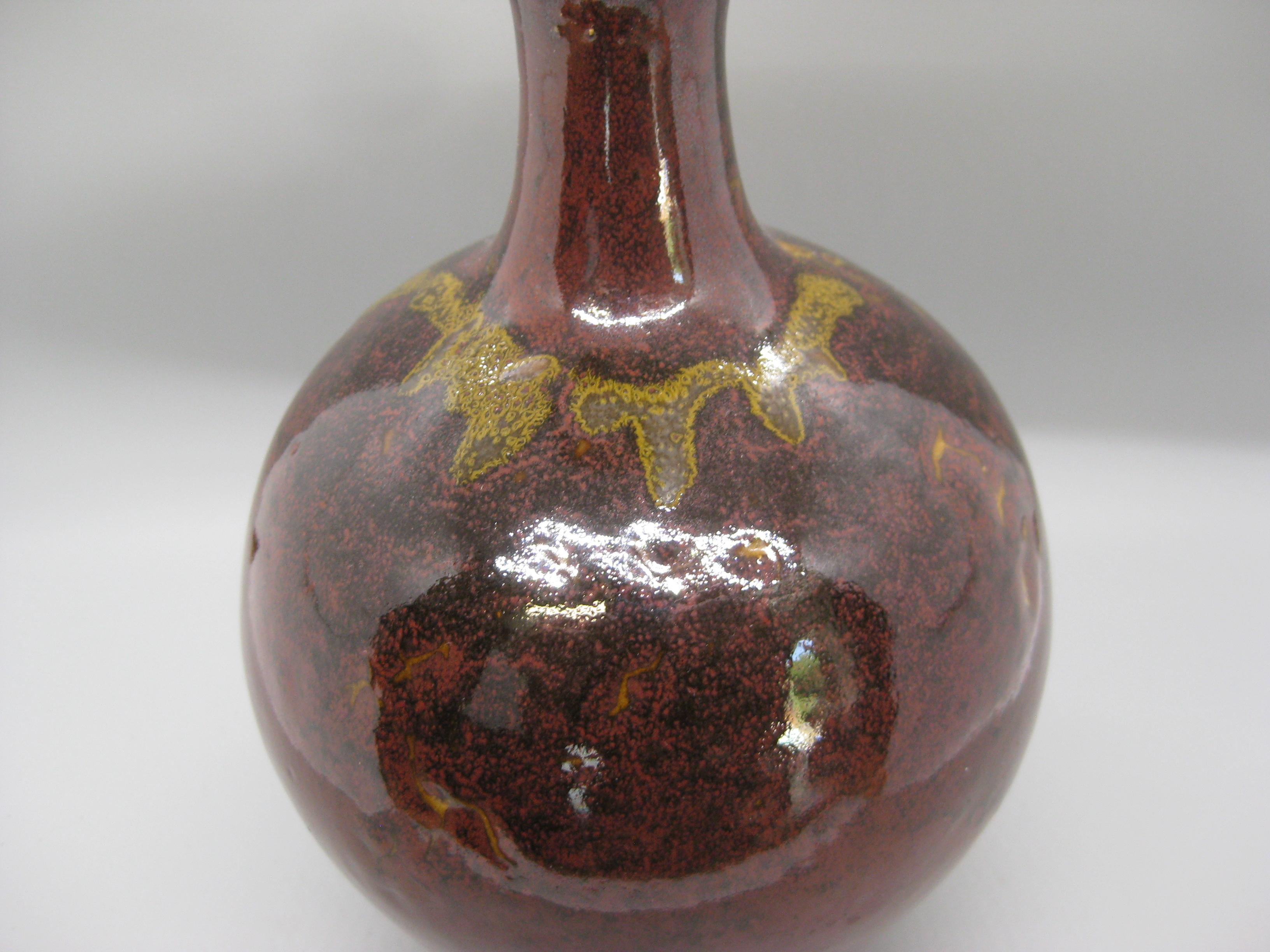 Martha Longenecker San Diego California Studio Pottery Vaso con smalto salino in vendita 12