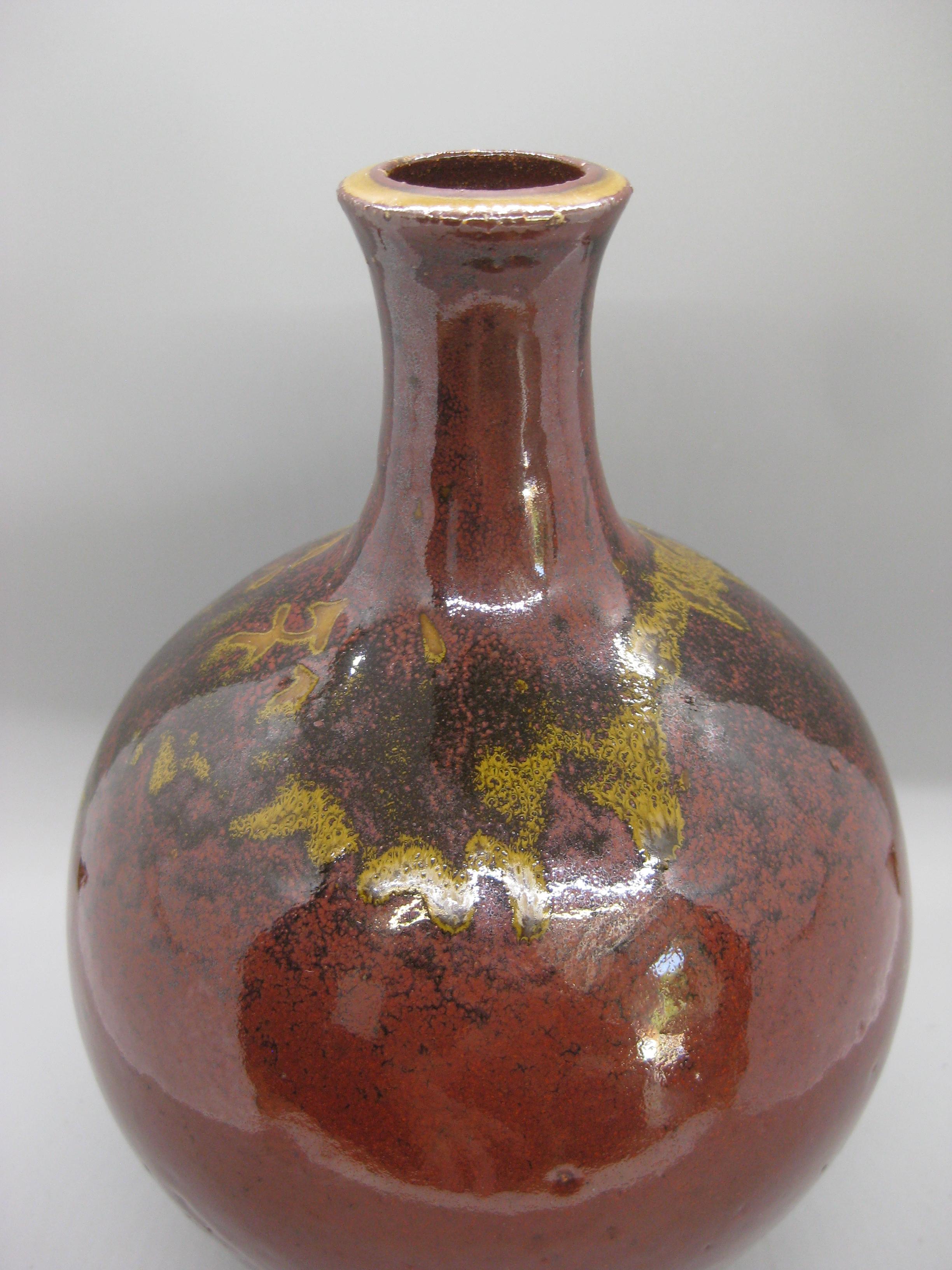 XX secolo Martha Longenecker San Diego California Studio Pottery Vaso con smalto salino in vendita