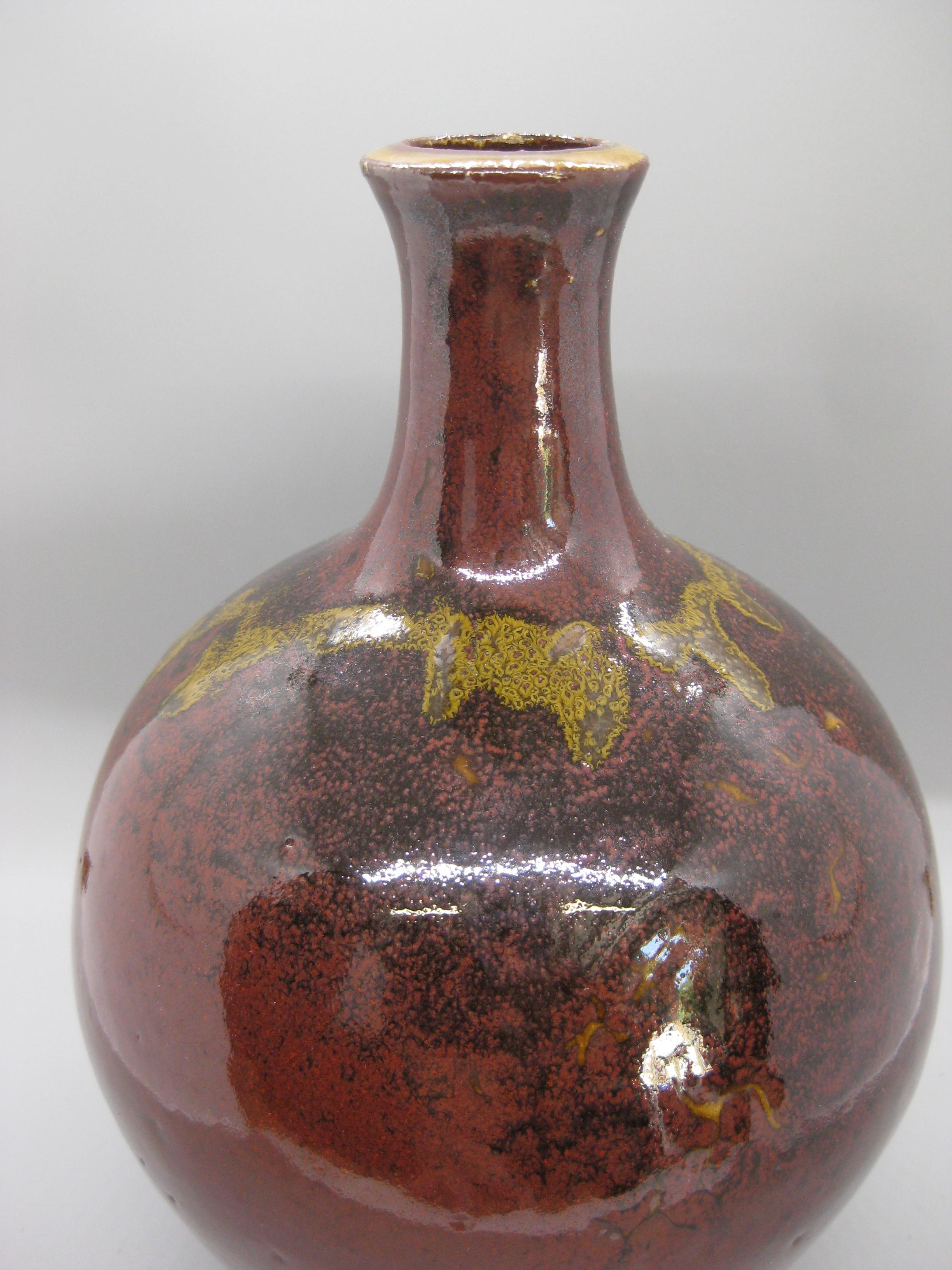 Martha Longenecker San Diego California Studio Pottery Vaso con smalto salino in vendita 2