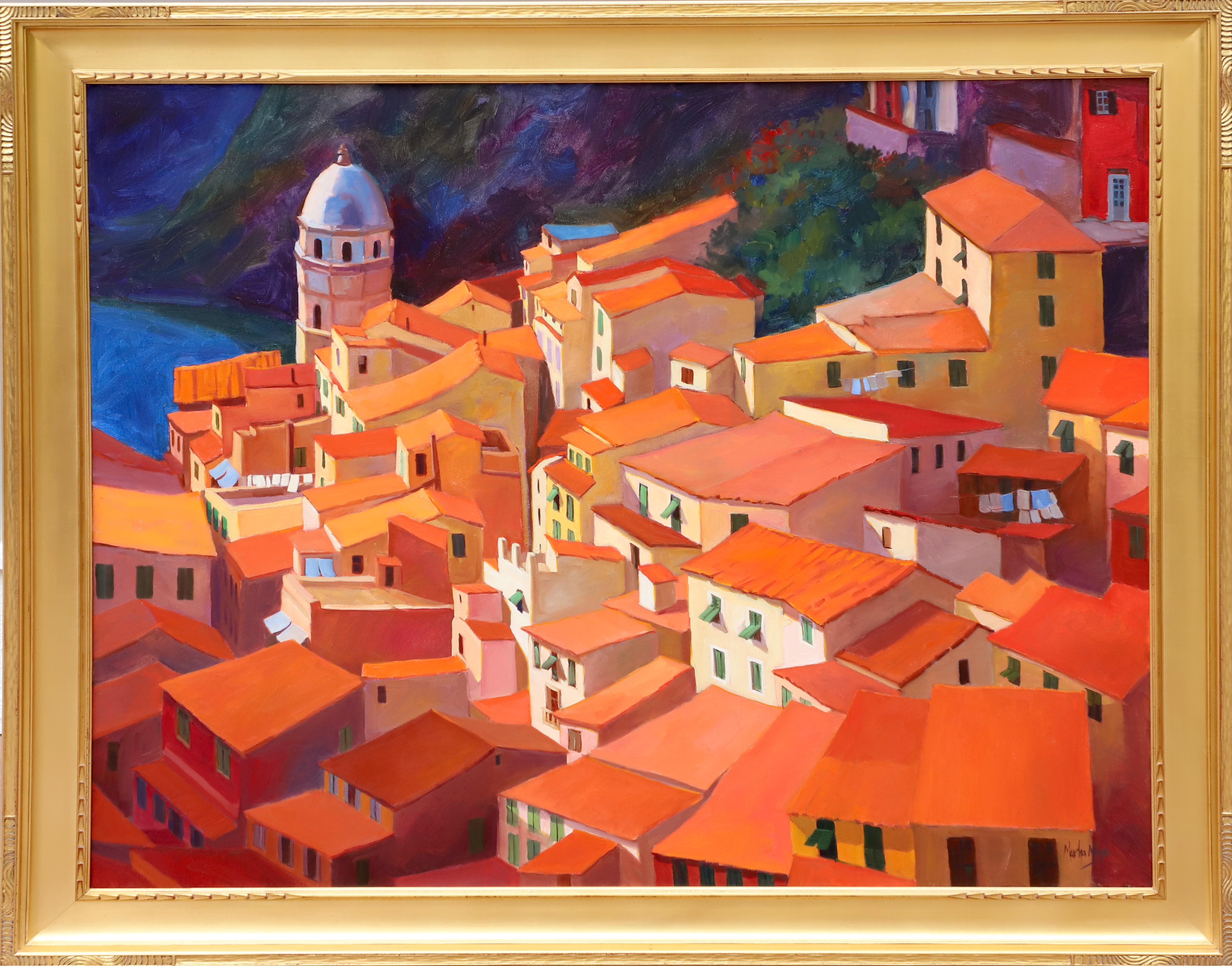 Martha Mans Landscape Painting - Above the Old World Shore