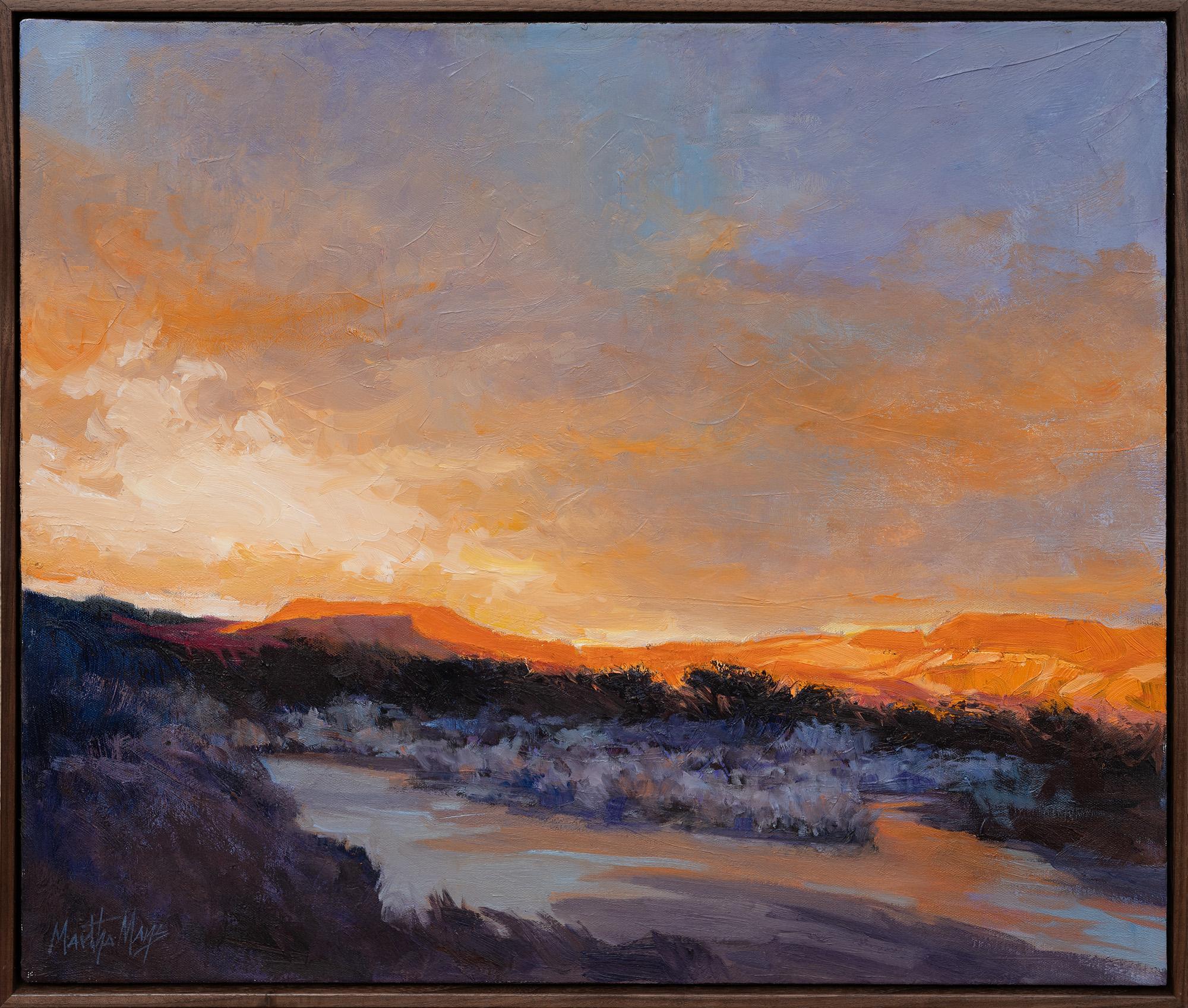 Martha Mans Landscape Painting - Chama River Evening