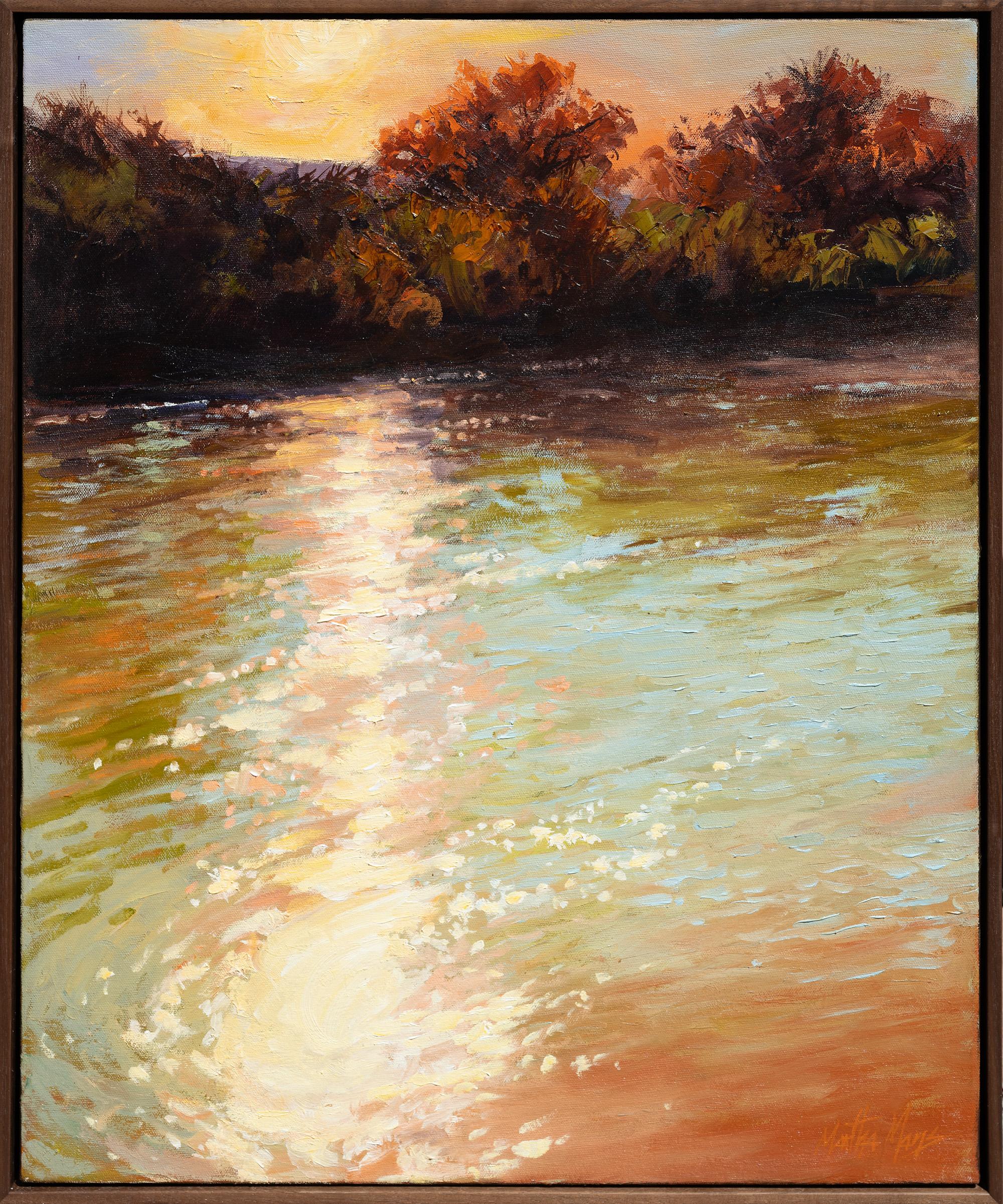 Martha Mans Landscape Painting - Chama River Sunset