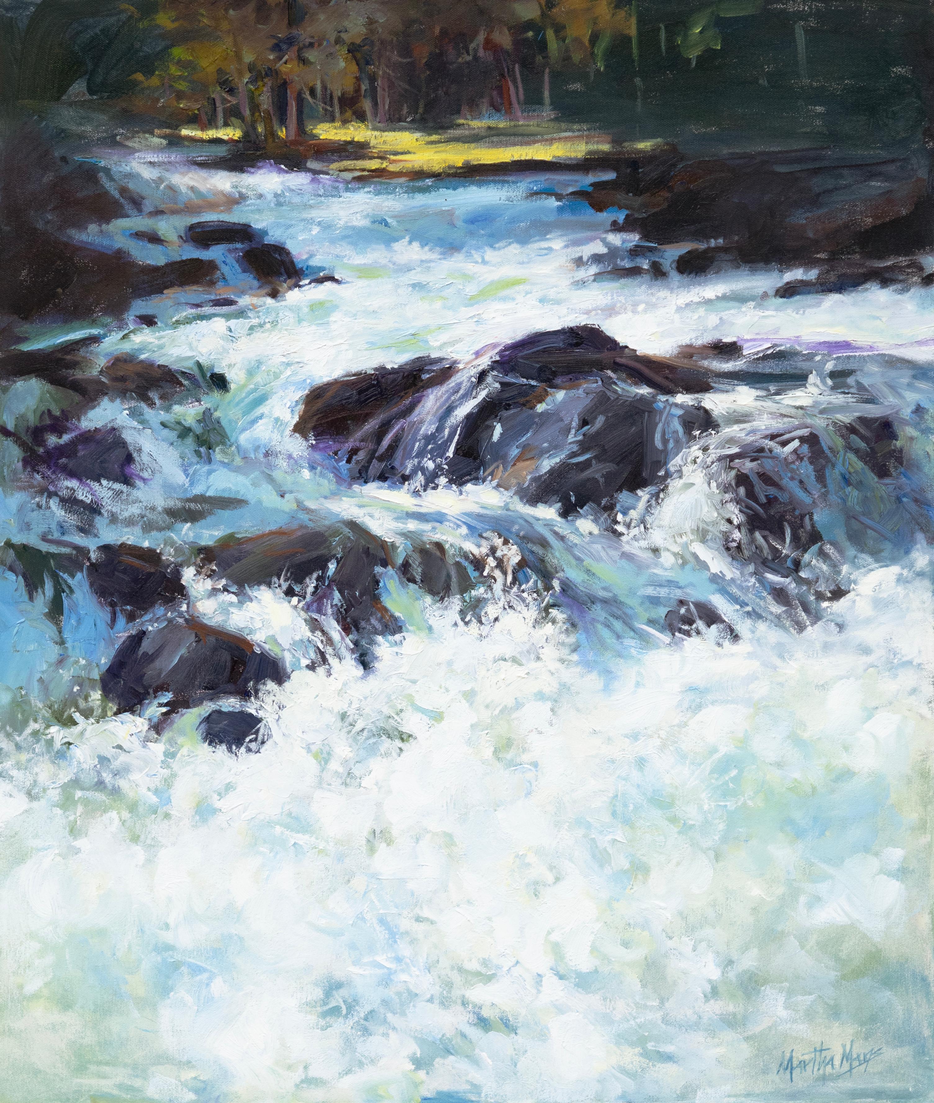Waldkaskade – Painting von Martha Mans