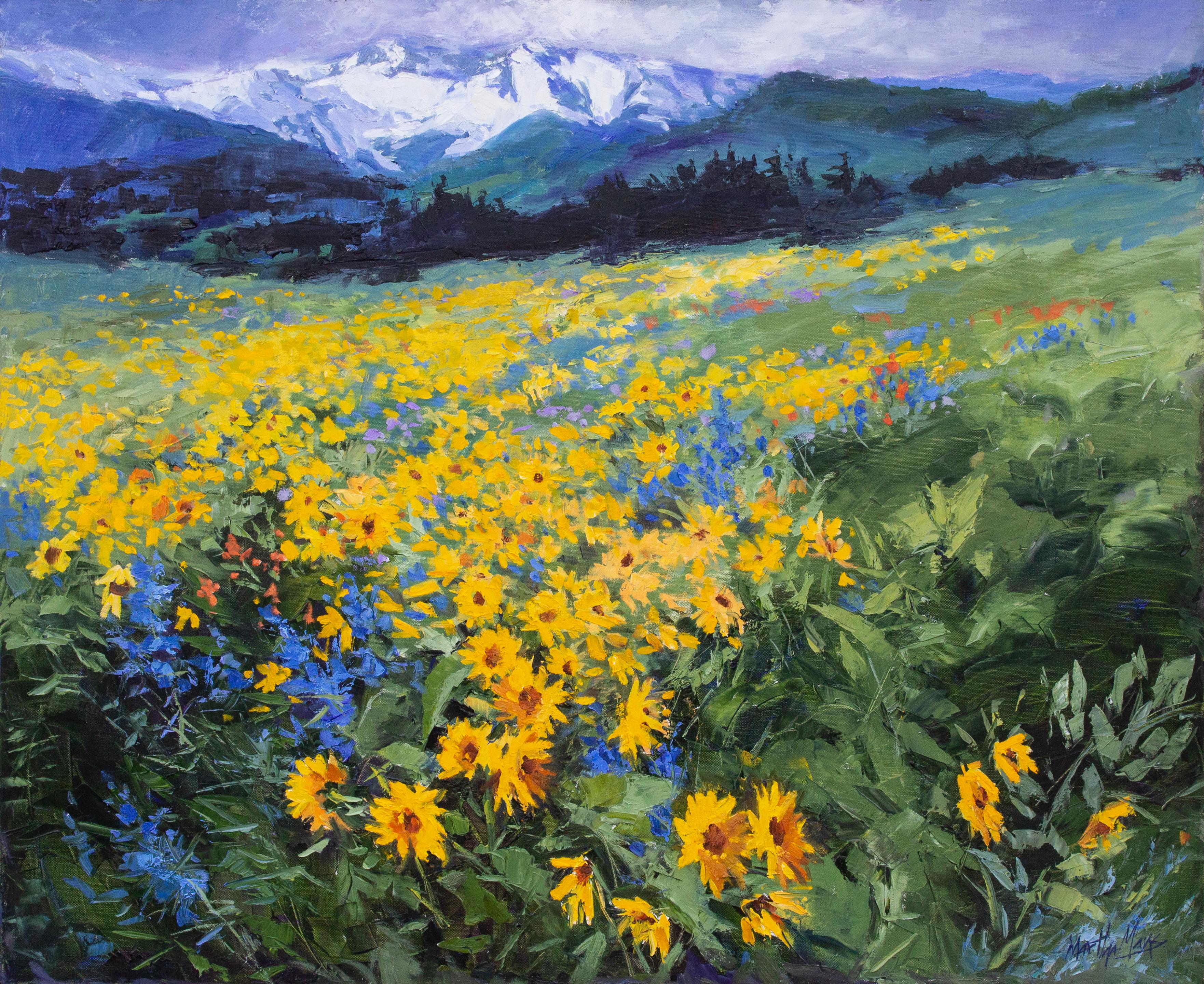 High Country Bloom - Impressionist Painting by Martha Mans
